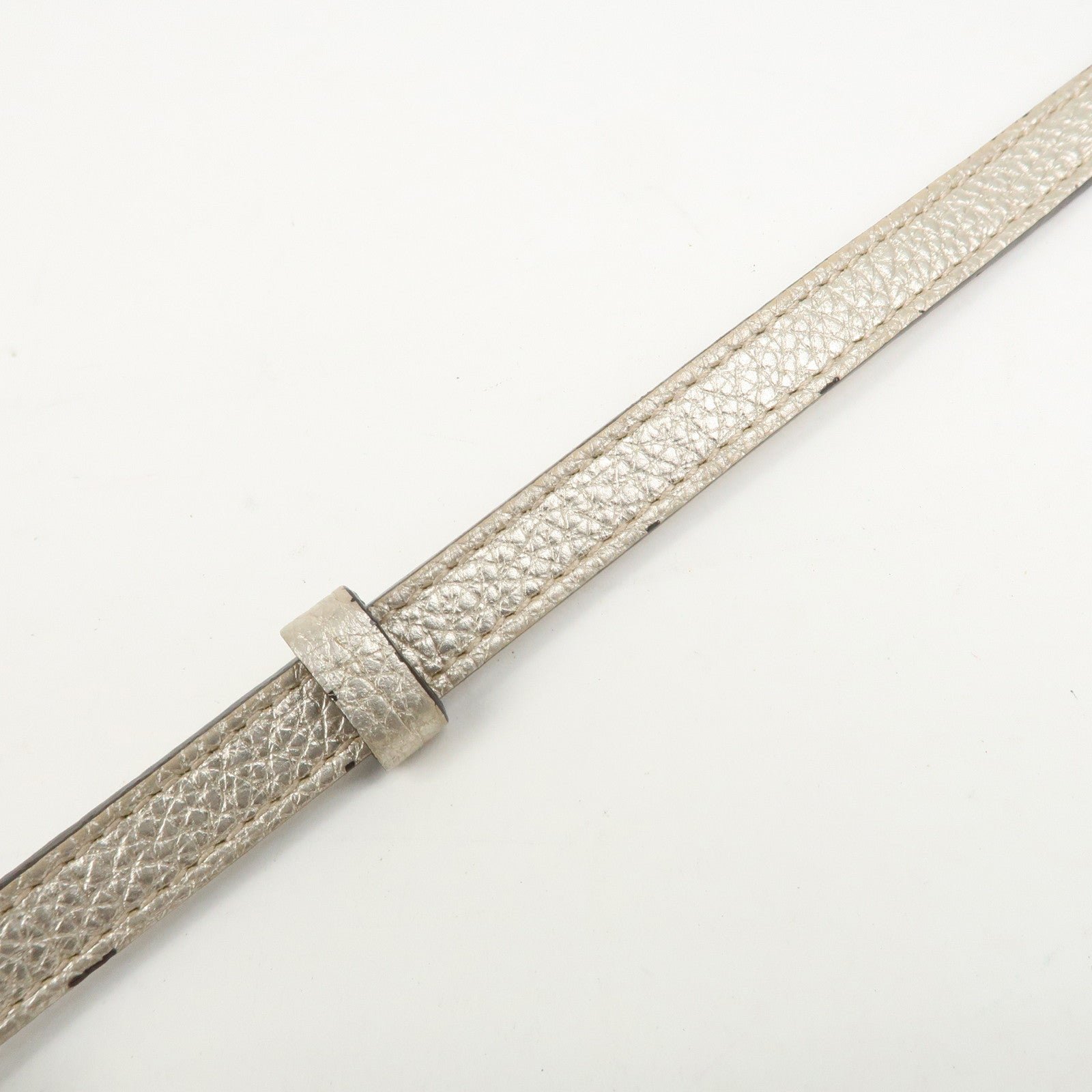 JIMMY CHOO Studs Leather 2Way Bag Hand Bag Silver