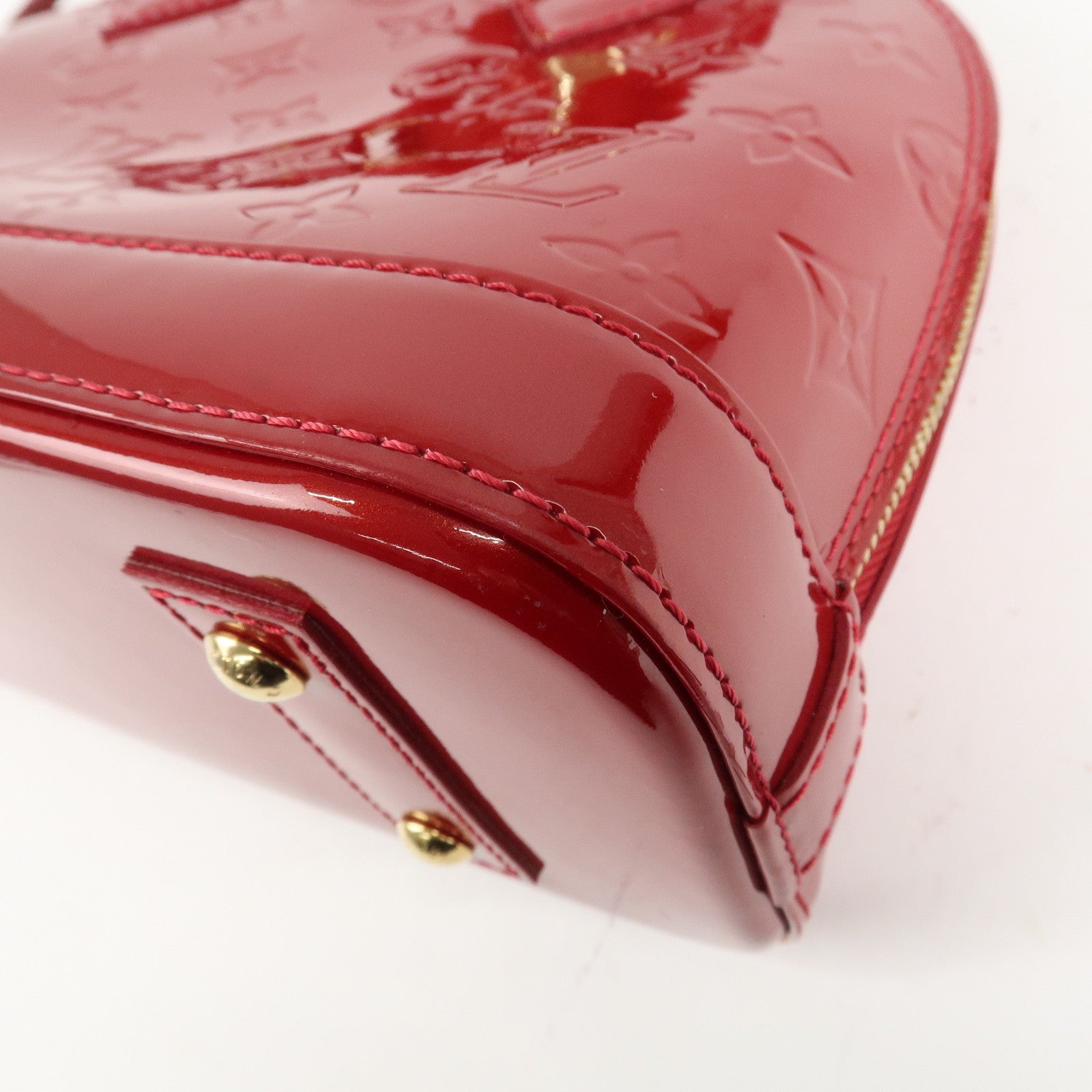 Louis Vuitton Monogram Vernis Alma BB 2Way Bag Red POMME D'AMOUR M91606 Used