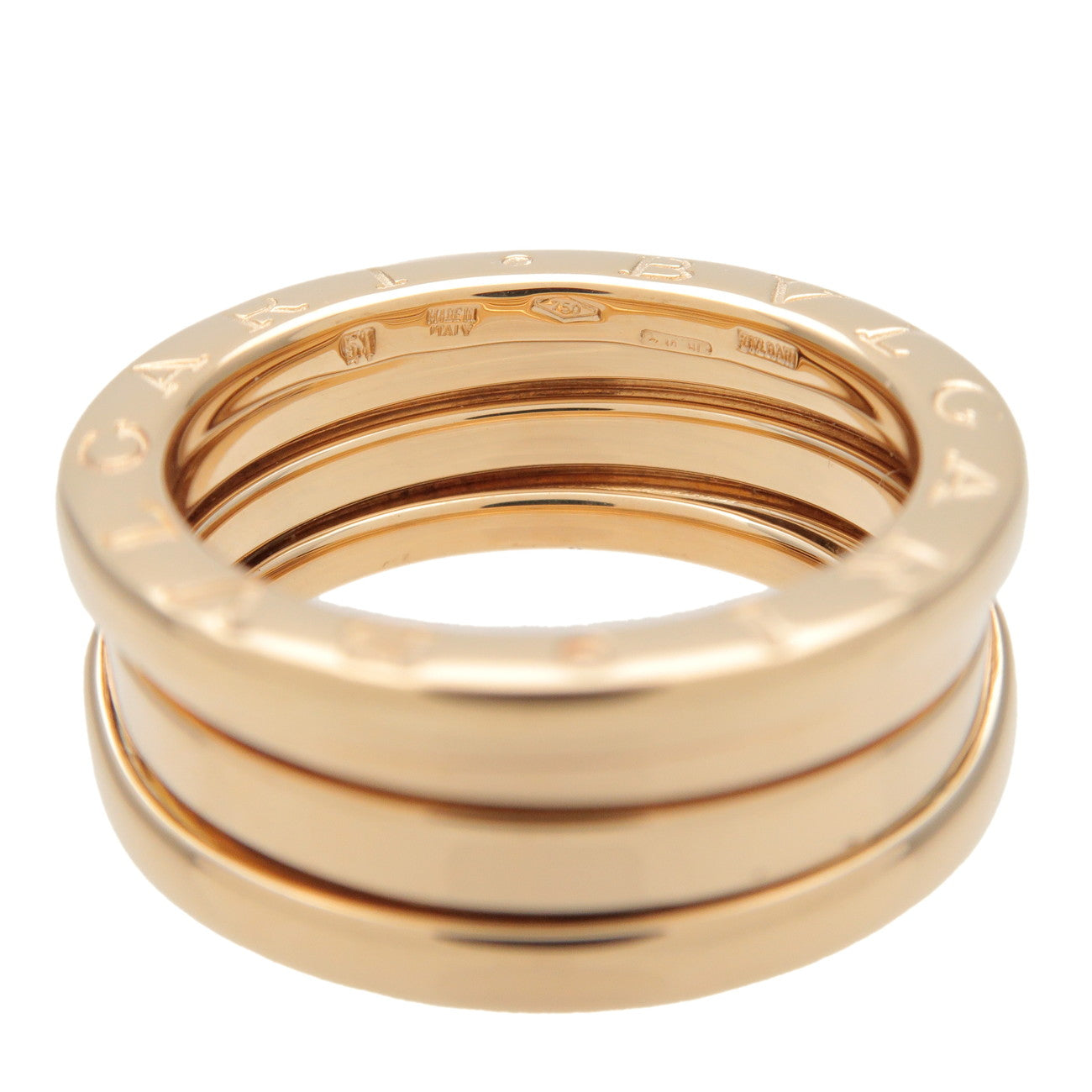 BVLGARI B-Zero1 3Band Ring K18 750YG Yellow Gold #51 US5.5 EU51