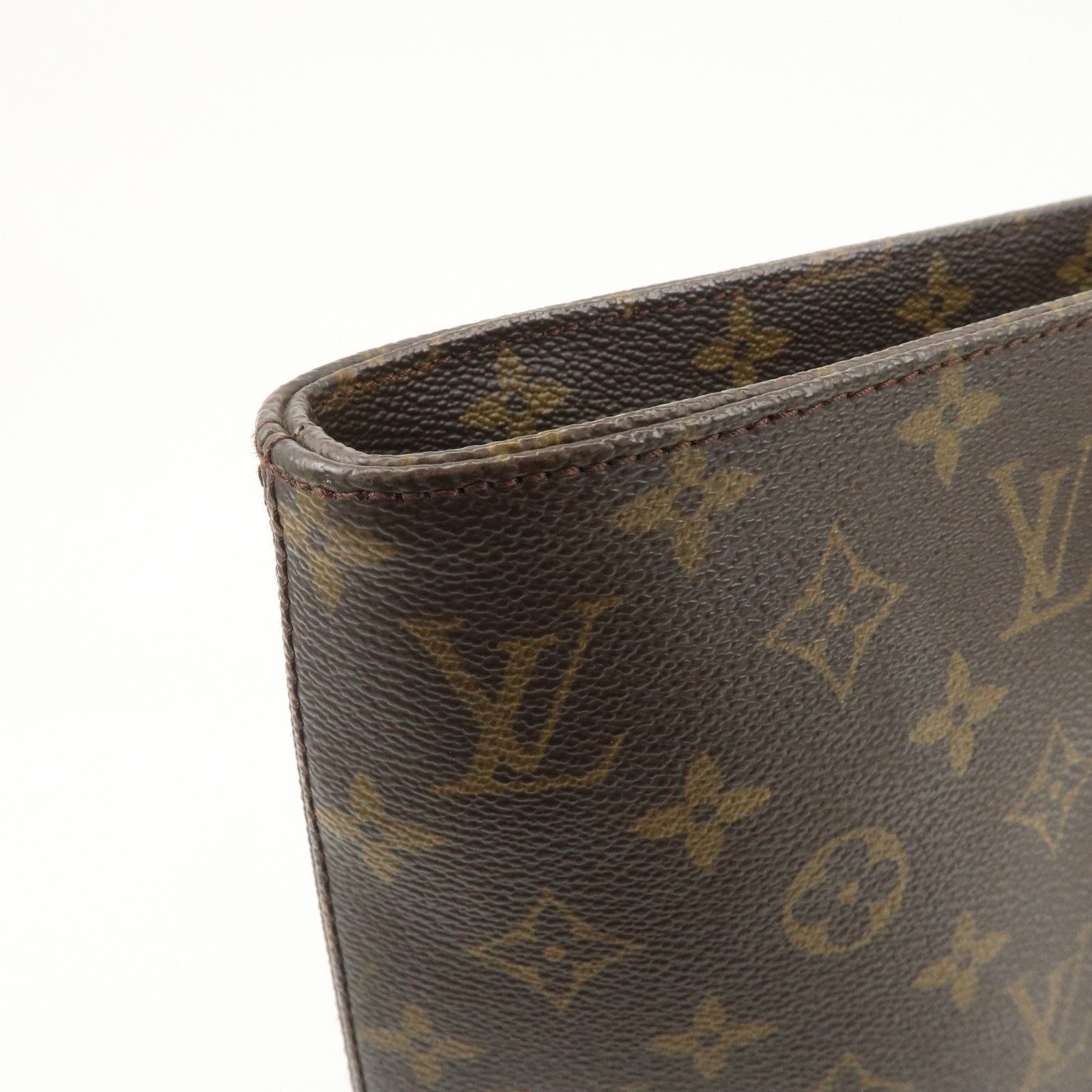 Louis Vuitton Monogram Luco Tote Bag Hand Bag Brown M51155 Used