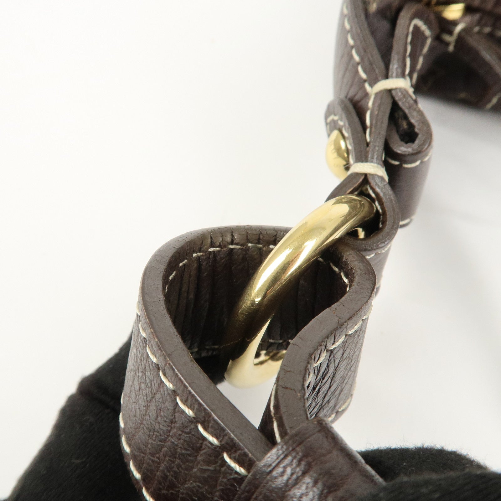 Louis Vuitton Monogram Mini Lin Manon MM Shoulder Bag Ebene M95619 Used