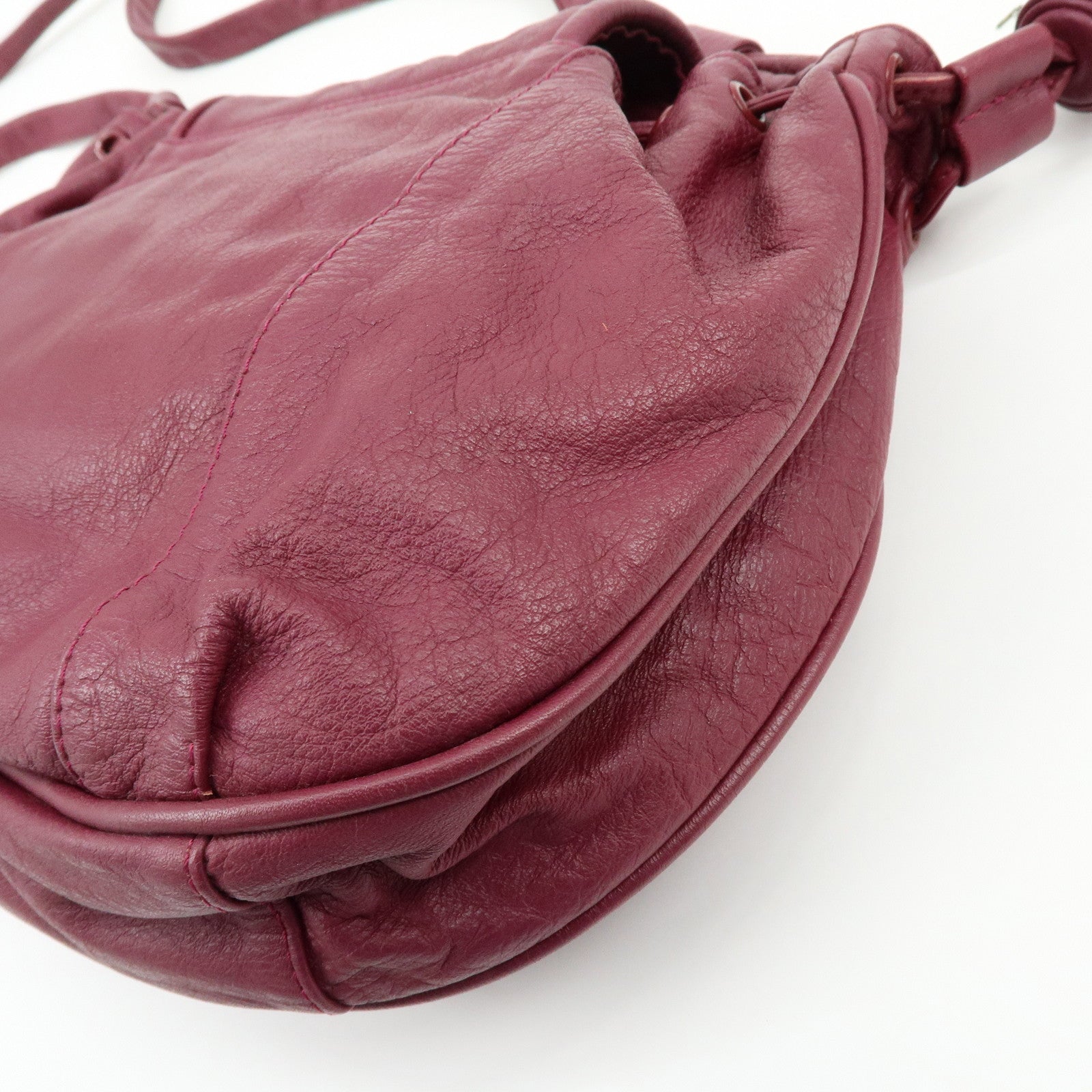 Chloe See By Chloe Leather Shoulder Bag Crossbody Bag Bordeaux