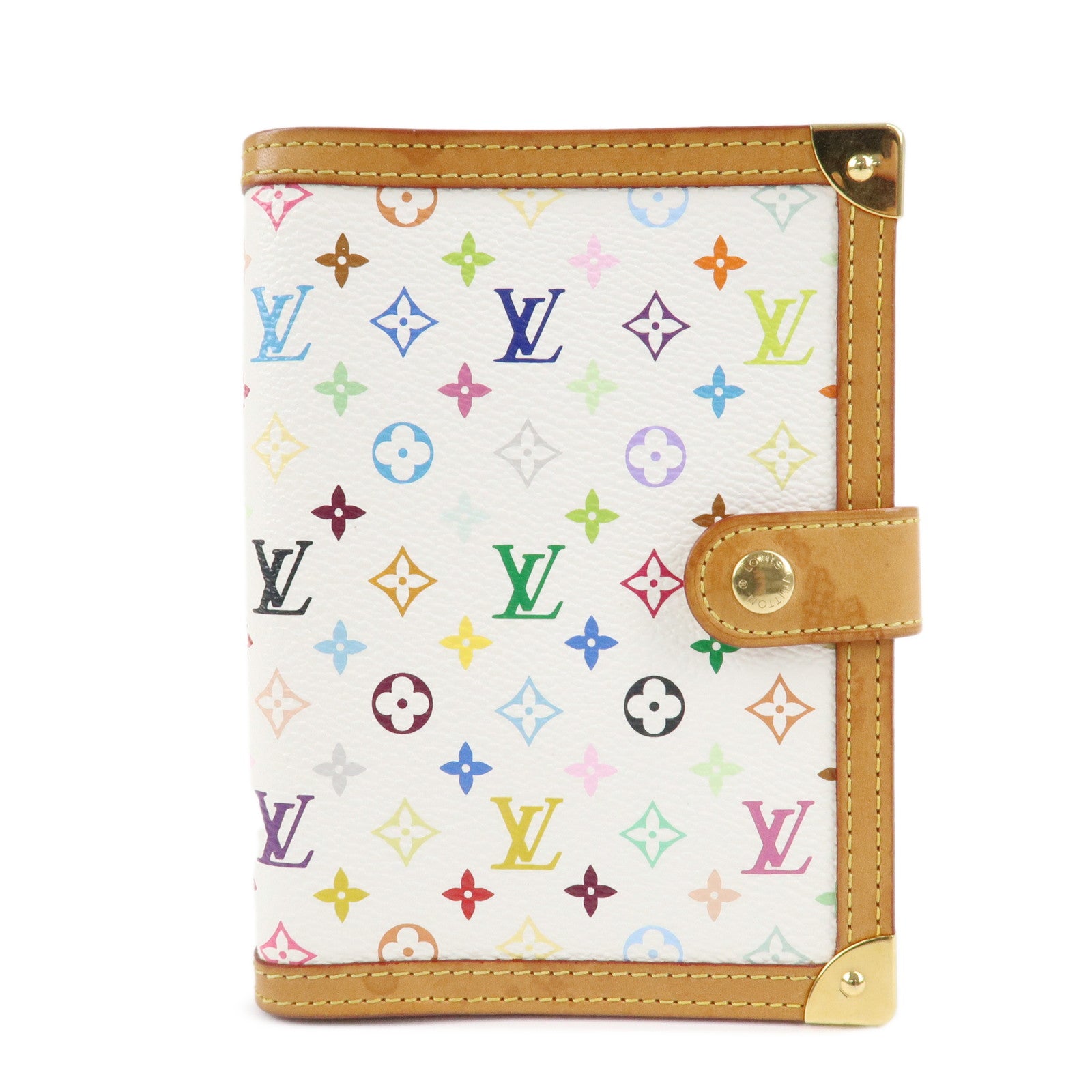 Louis Vuitton Monogram Multi Color Agenda PM Planner Cover R20896 Used