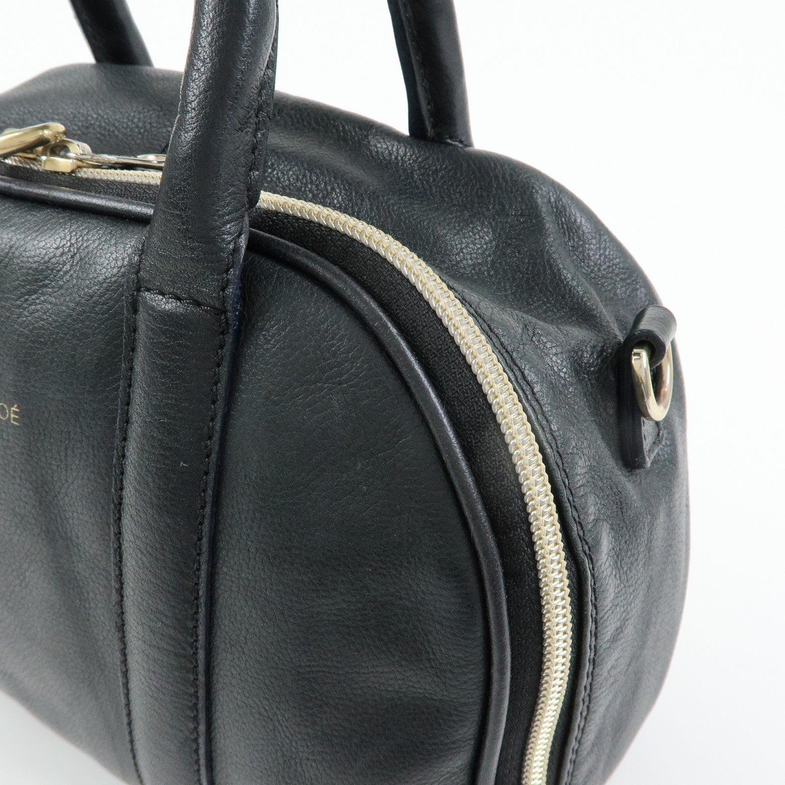 Chloe See By Chloe Leather 2Way Bag Shoulder Bag Hand Bag Black