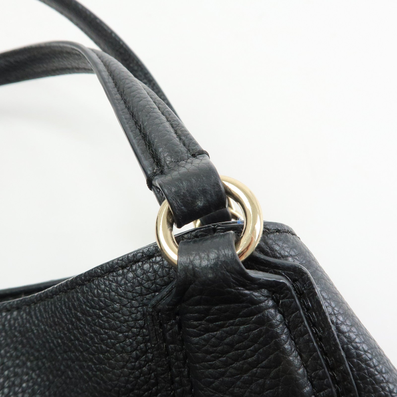 COACH Edie Leather 2Way Shoulder Bag Hand Bag Black