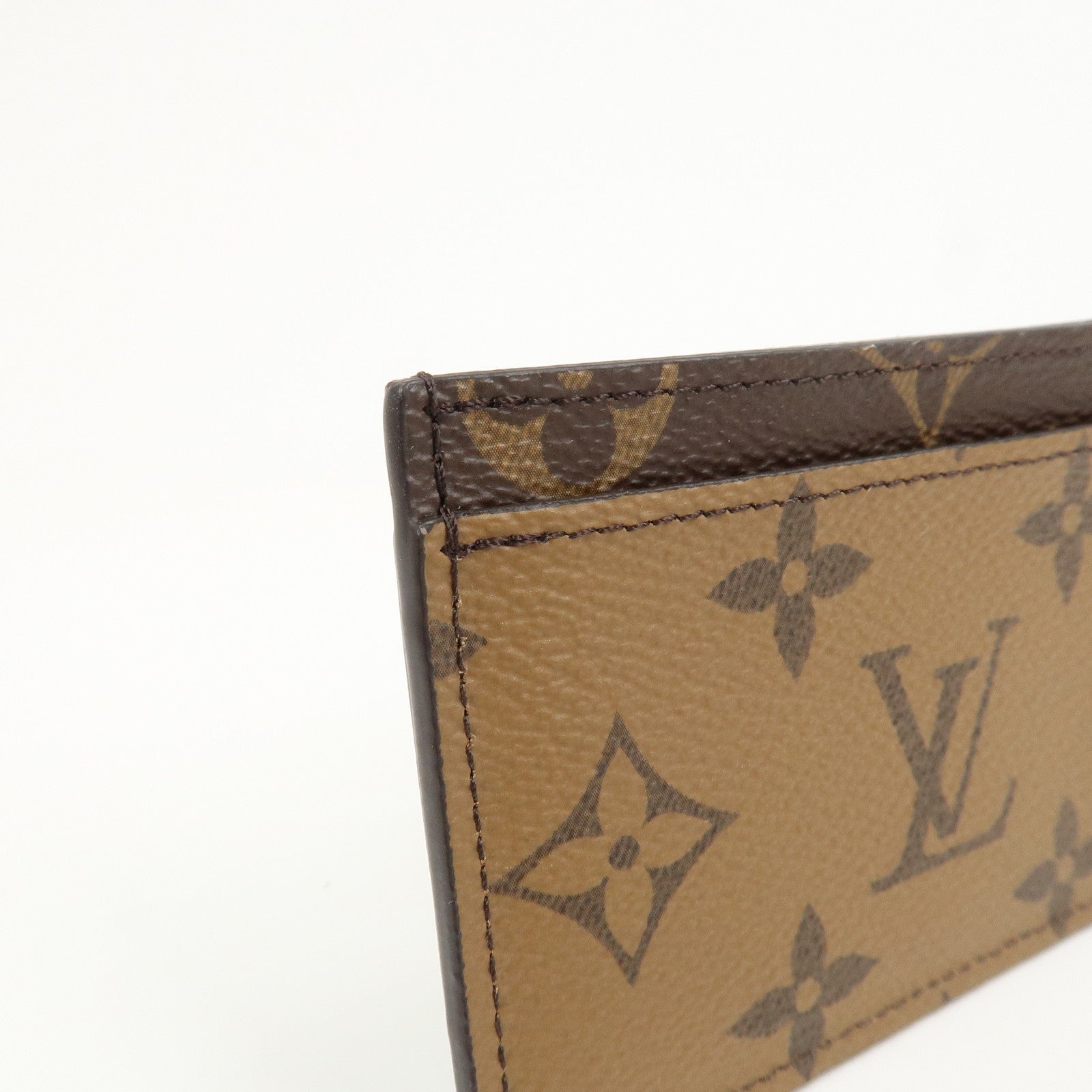 Louis Vuitton Monogram Reverse Porte Cartes Simple Card Case M69161