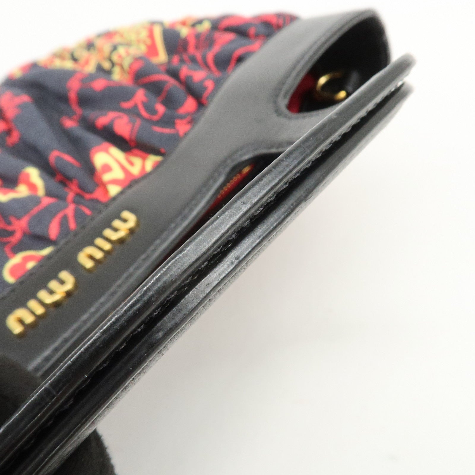 MIU MIU Matelasse 2Way Hand Bag Japan Limited Black Red