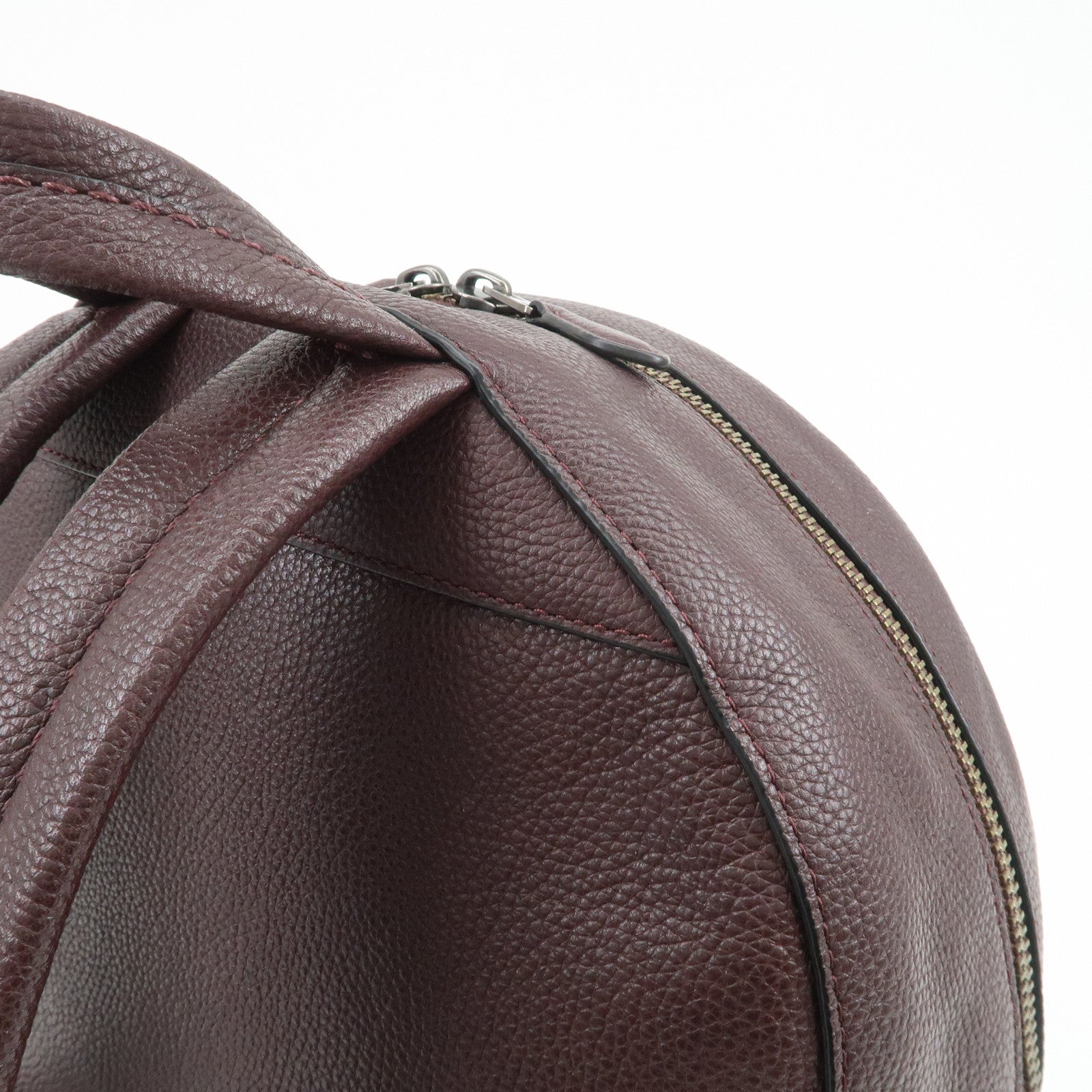 COACH Logo Leather Backpack Rucksack Brown