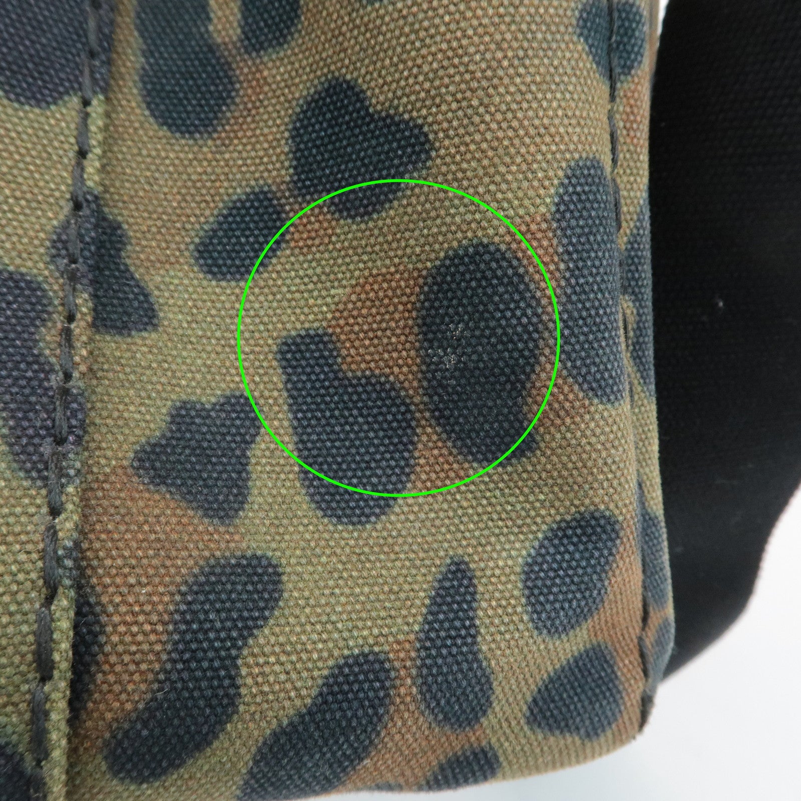 PRADA Canapa Canvas 2Way Bag Hand Bag Shoulder Bag Camouflage B2642B Used