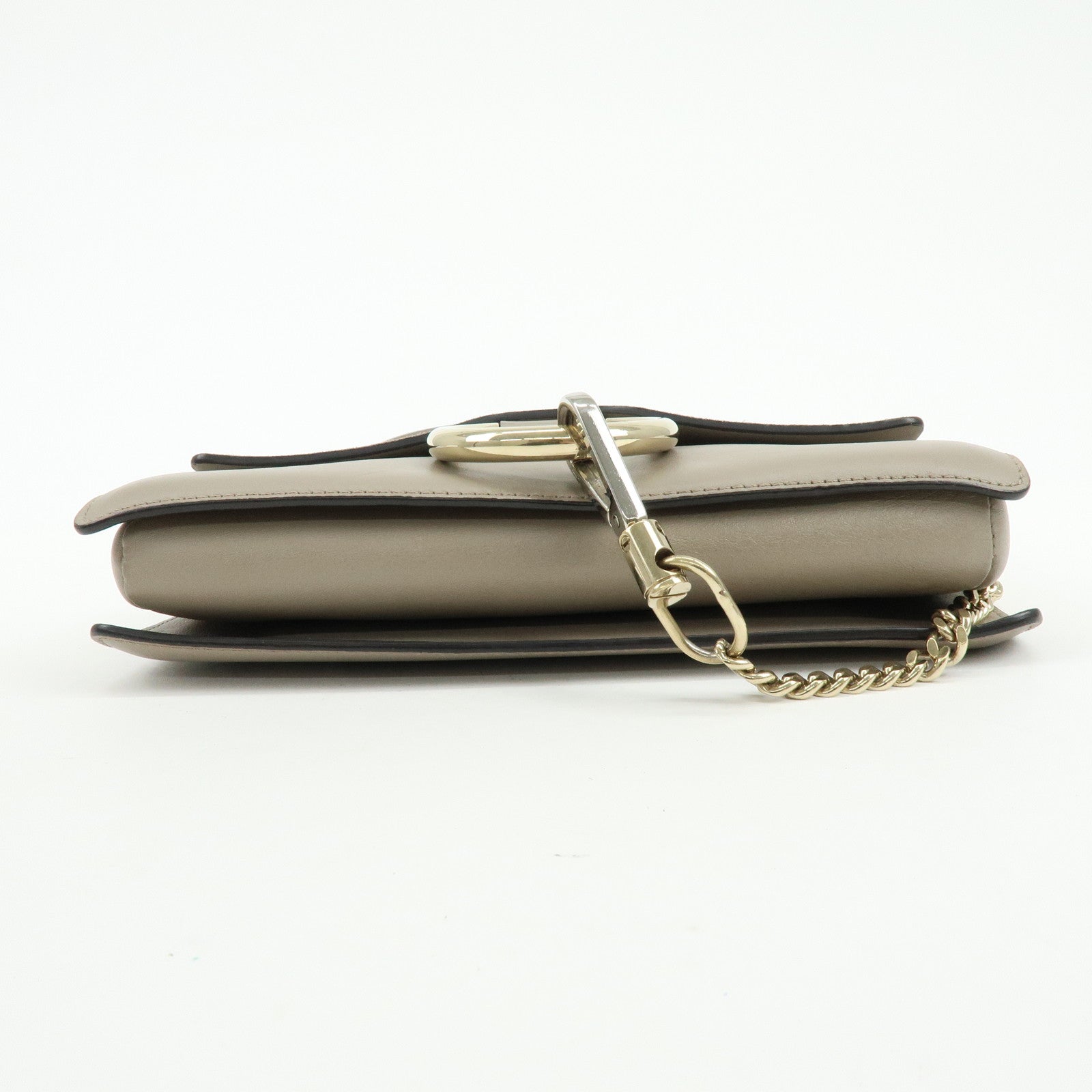 Chloe Faye Suede Leather Shoulder Bag Crossbody Bag Greige