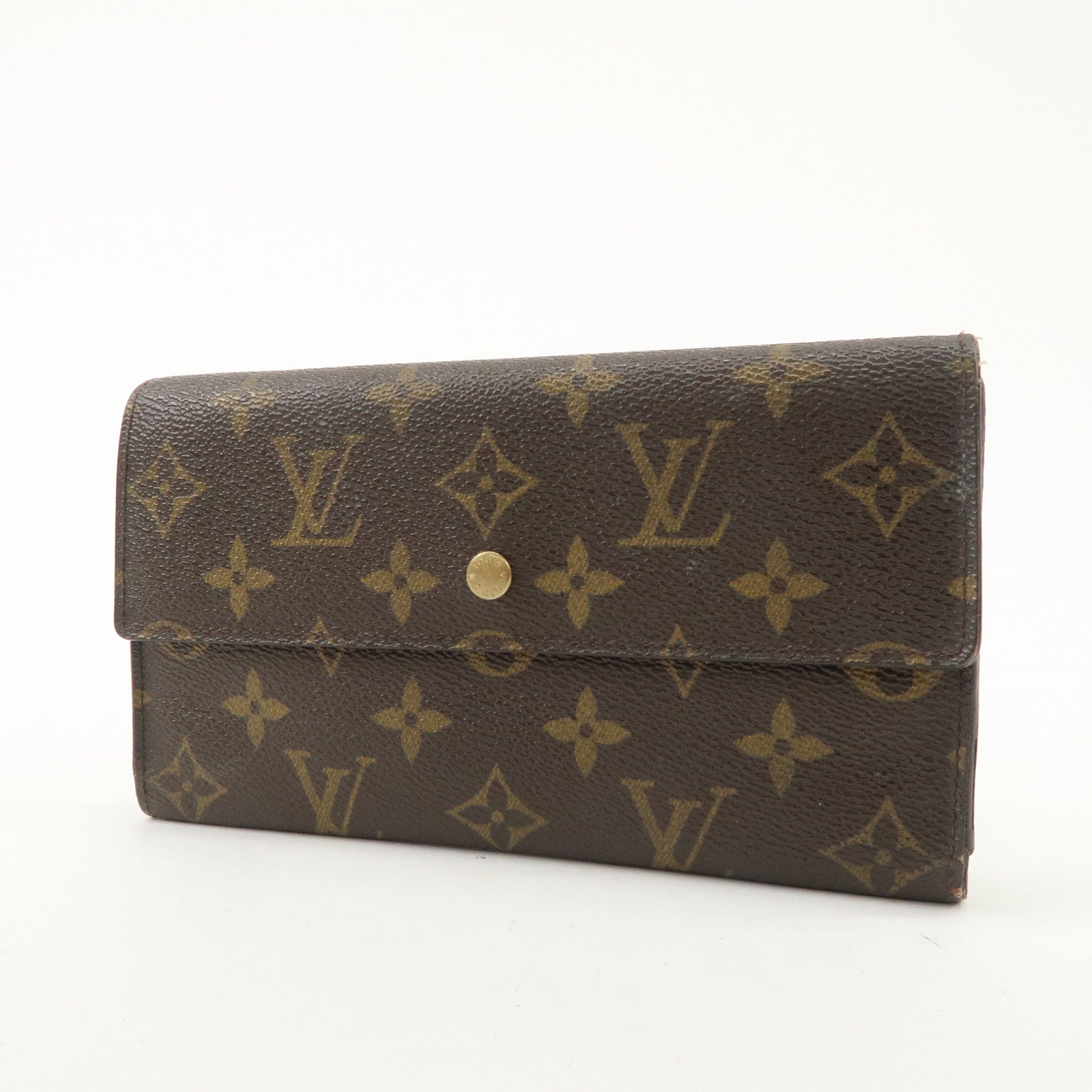 Louis Vuitton Set of 2 Monogram Canvas Long Wallet M61217 M61215 Used