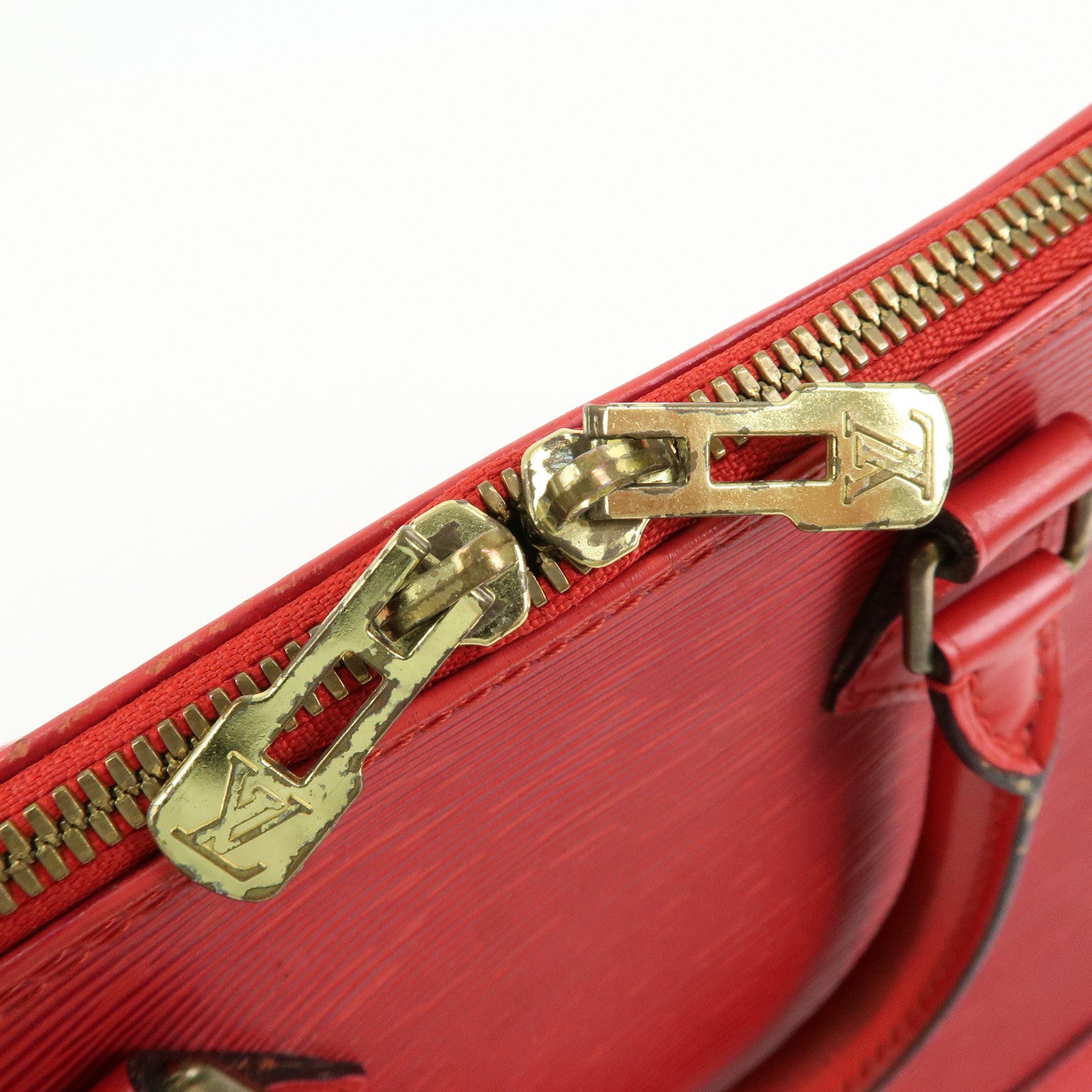 Louis Vuitton Epi Leather Alma Hand Bag Castilian Red M52147
