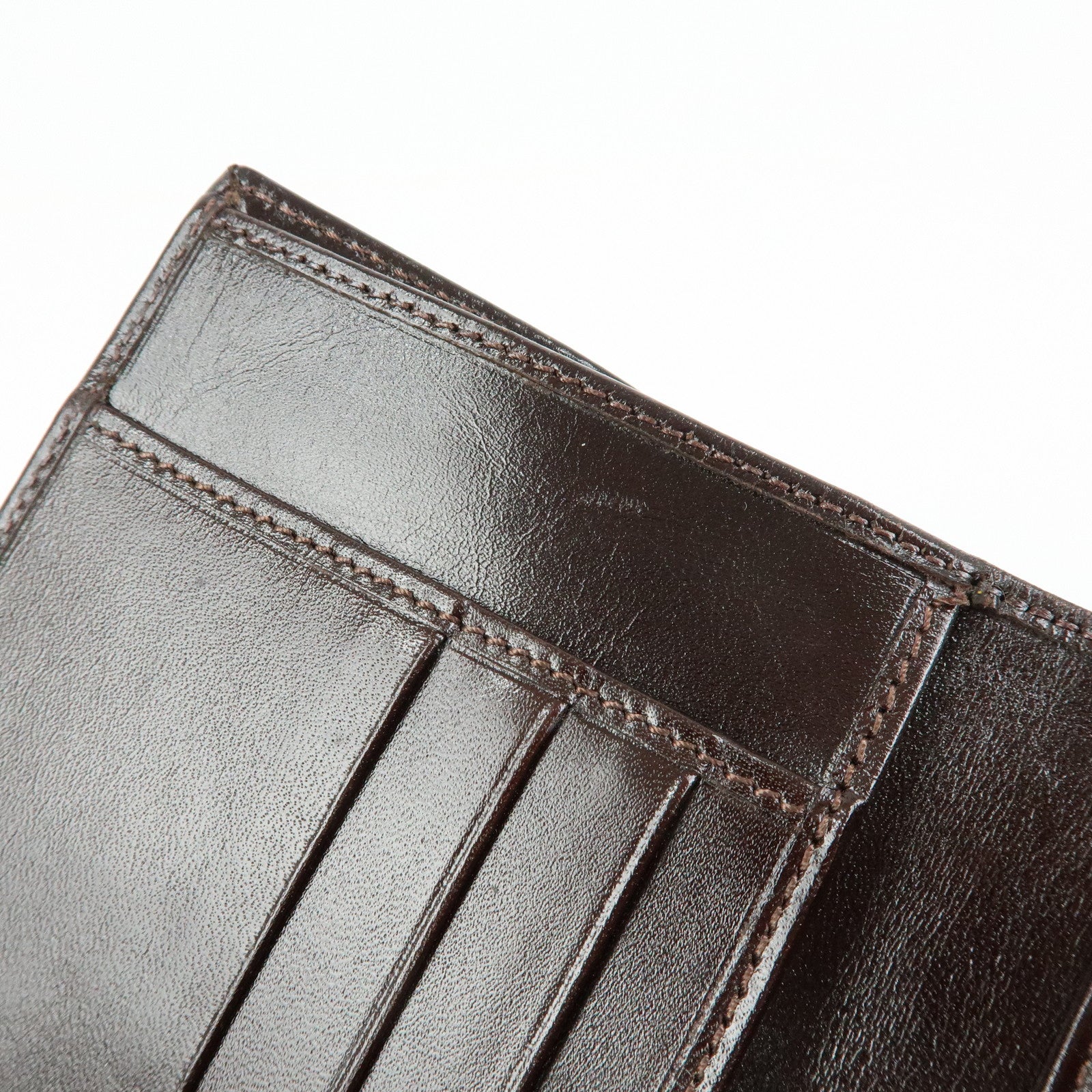 FENDI Zucca Canvas Leather Compact Wallet Brown 2270・30729・008