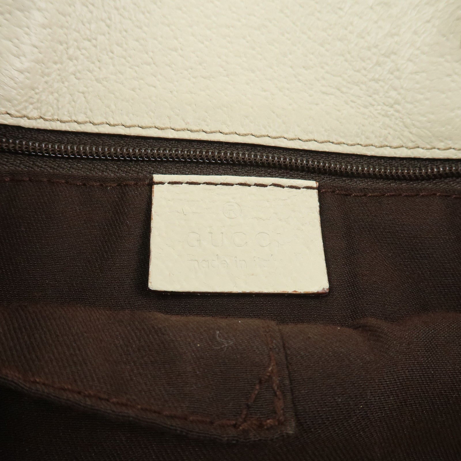 GUCCI GG Monogram Canvas Leather Tote Bag Hand Bag Brown 120840