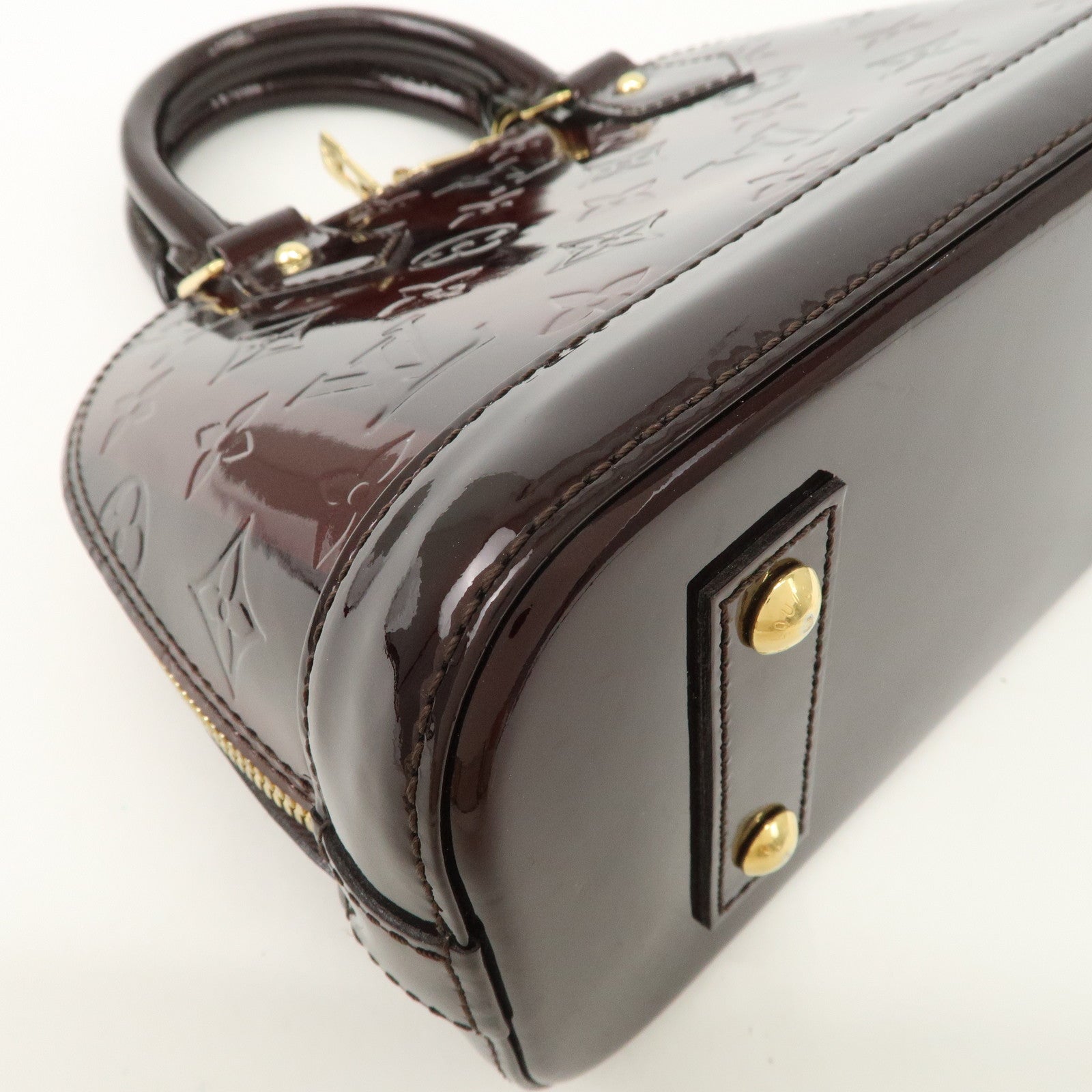 Louis Vuitton Monogram Vernis Leather Alma BB 2way Hand Bag M91700 Used