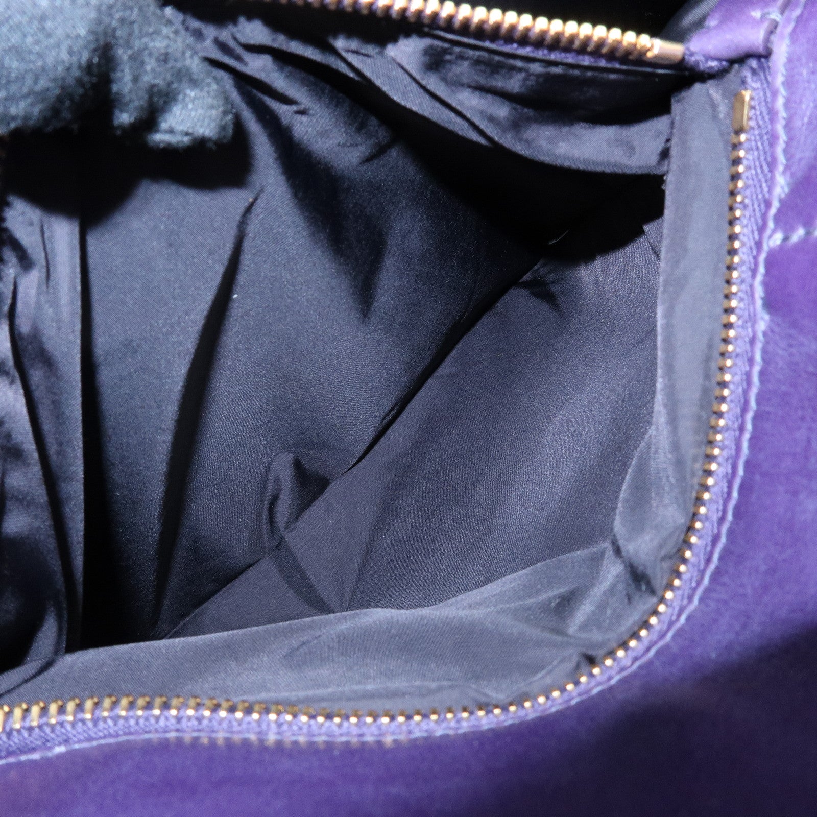 MIU MIU Soft Leather Shopping Tote Bag Shoulder Bag Purple RR1820