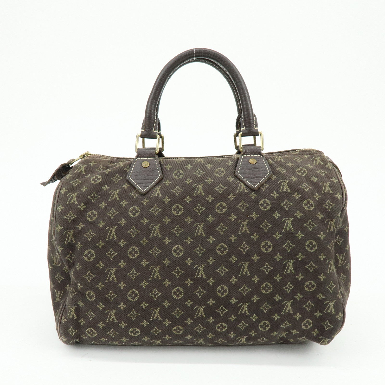 Louis Vuitton Monogram Mini Lin Speedy 30 Boston Bag Ebene M95224