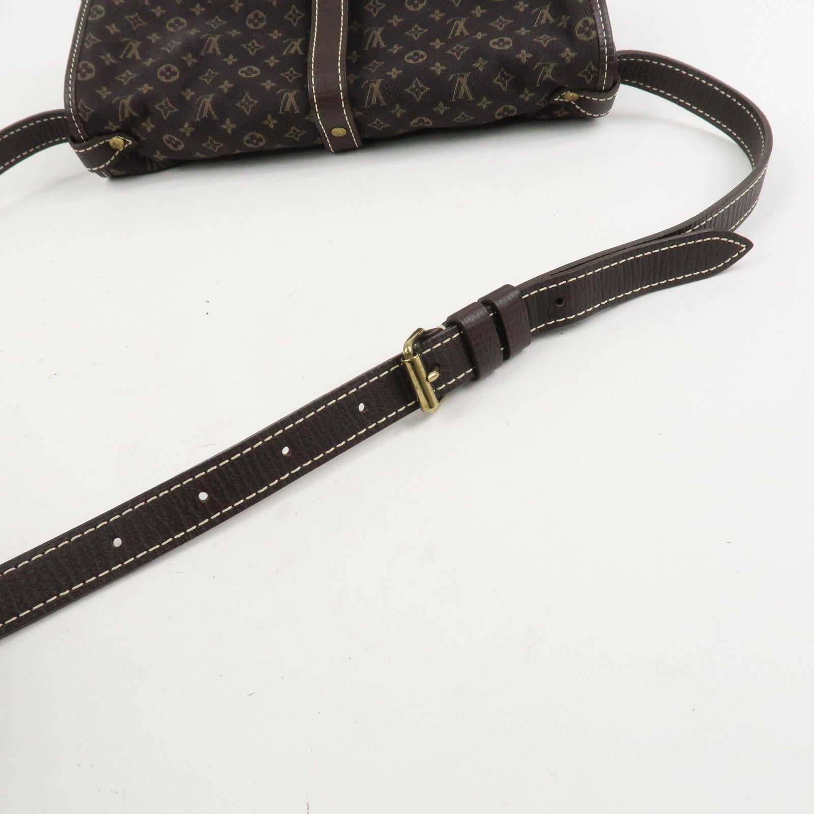 Louis Vuitton Monogram Mini Lin Saumur 30 Shoulder Bag Brown M95227