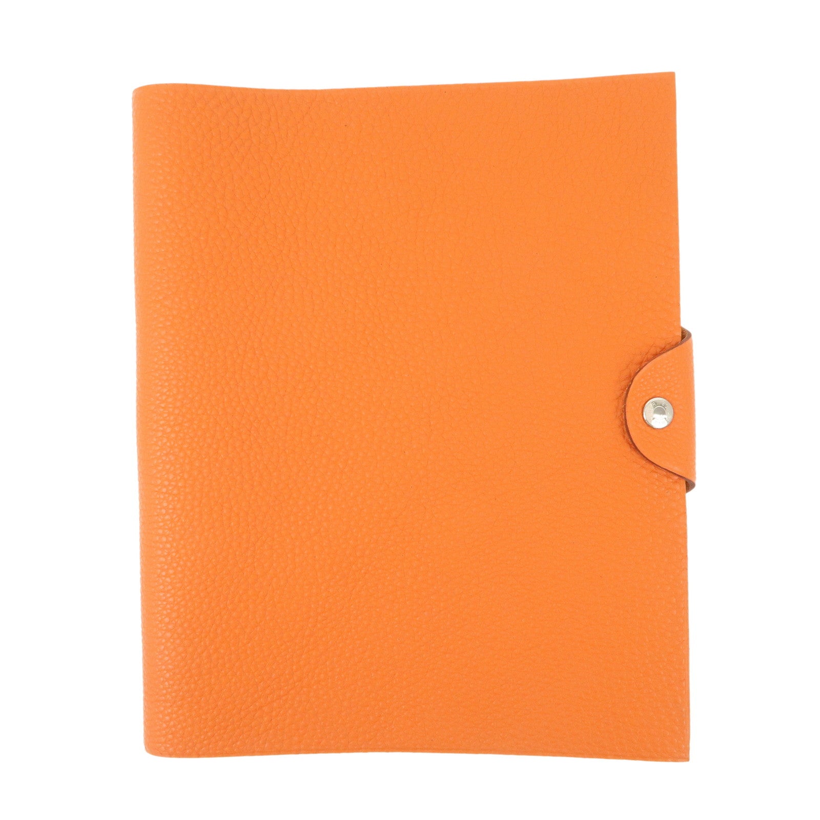 HERMES Togo Leather Ulysse MM □J Stamped Notebook Cover Potiron Orang