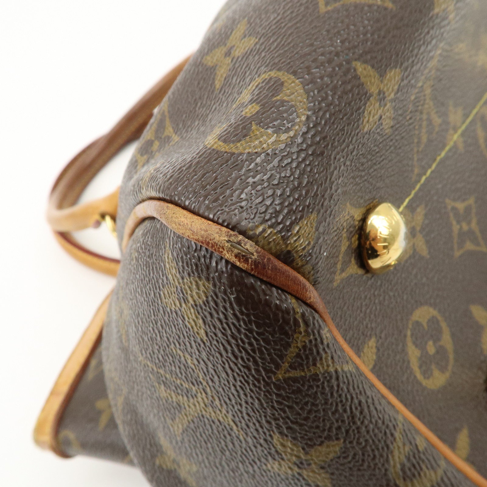 Louis Vuitton Monogram Tivoli PM Hand Bag Brown M40143 Used