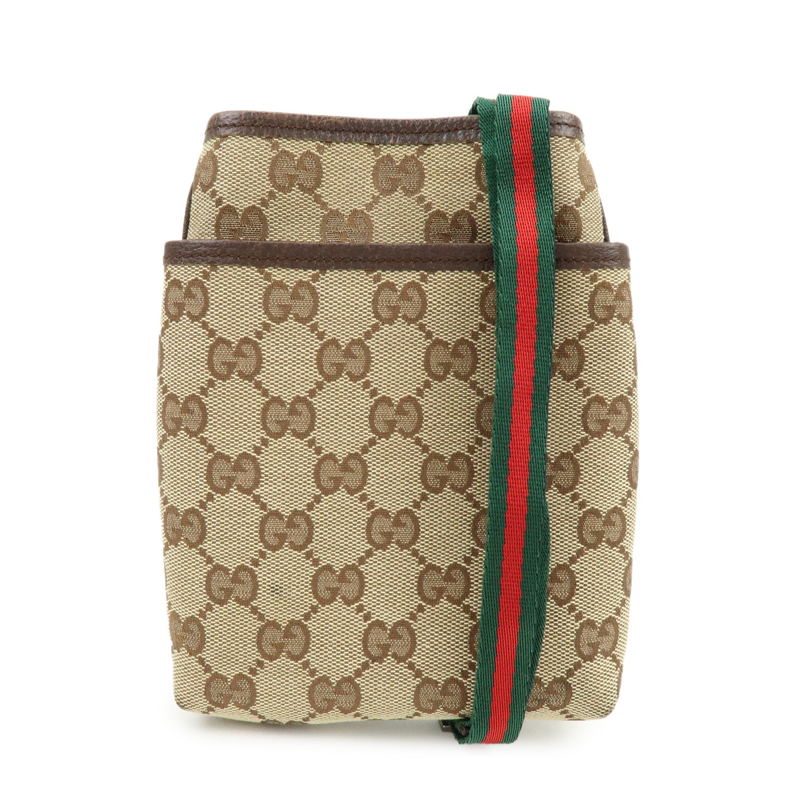 GUCCI Sherry GG Canvas Shoulder Crossbody Bag Beige Brown 141863
