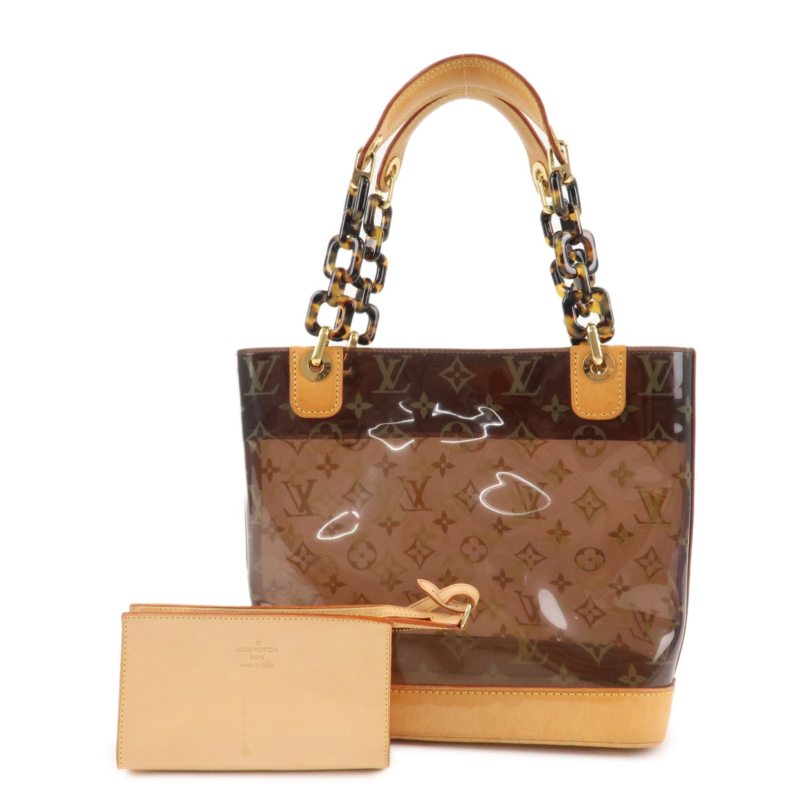 Louis Vuitton Monogram Vinyl Cabas Ambre PM Tote Bag Hand Bag M92502 Used