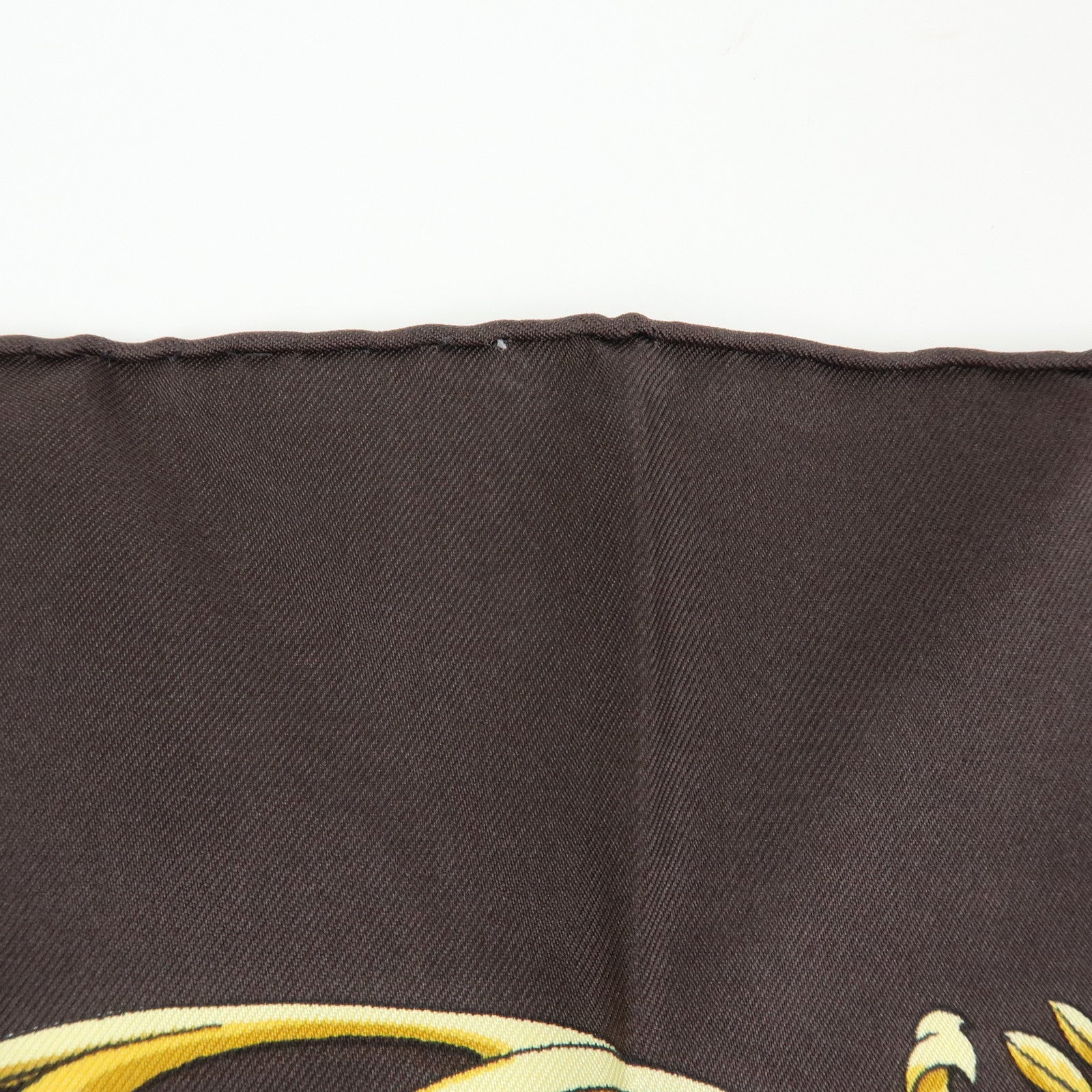 HERMES Carre 90 Silk 100% Scarf LA PROMENADE DE LONGCHAMPS Brown