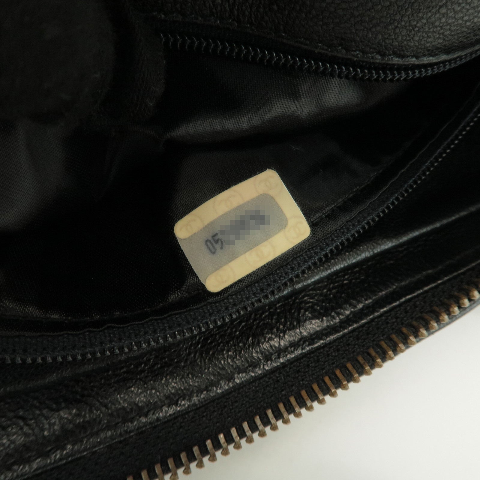 CHANEL COCO Mark Lamb Skin Chain Shoulder Bag Tassel Charm Black