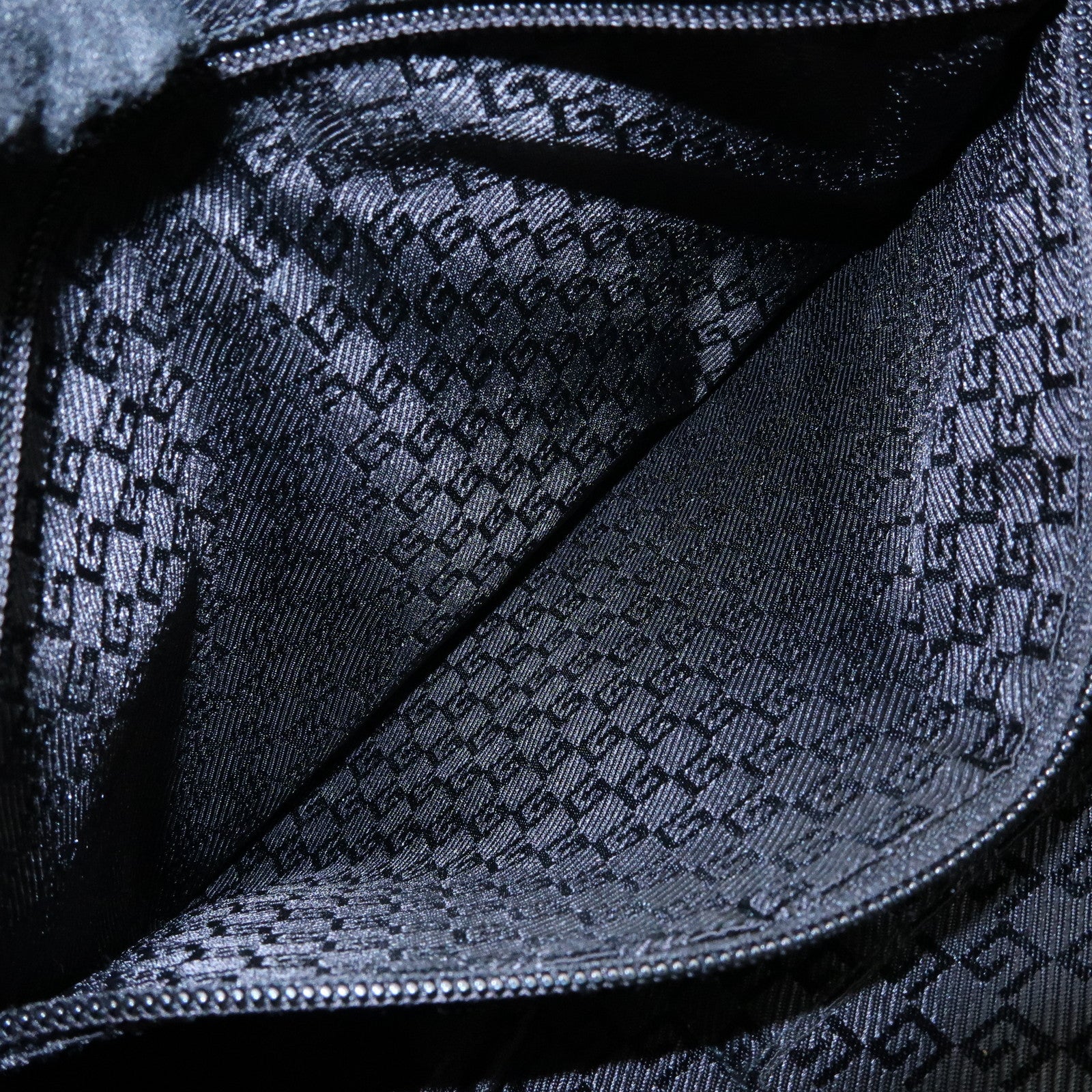 GUCCI Nylon Leather Shoulder Bag Crossbody Bag Black 122373