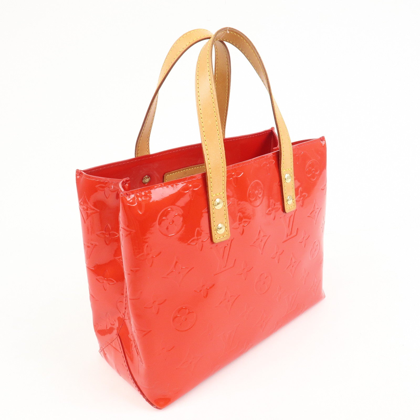 Louis Vuitton Monogram Vernis Lead PM Hand Bag Rouge M91088