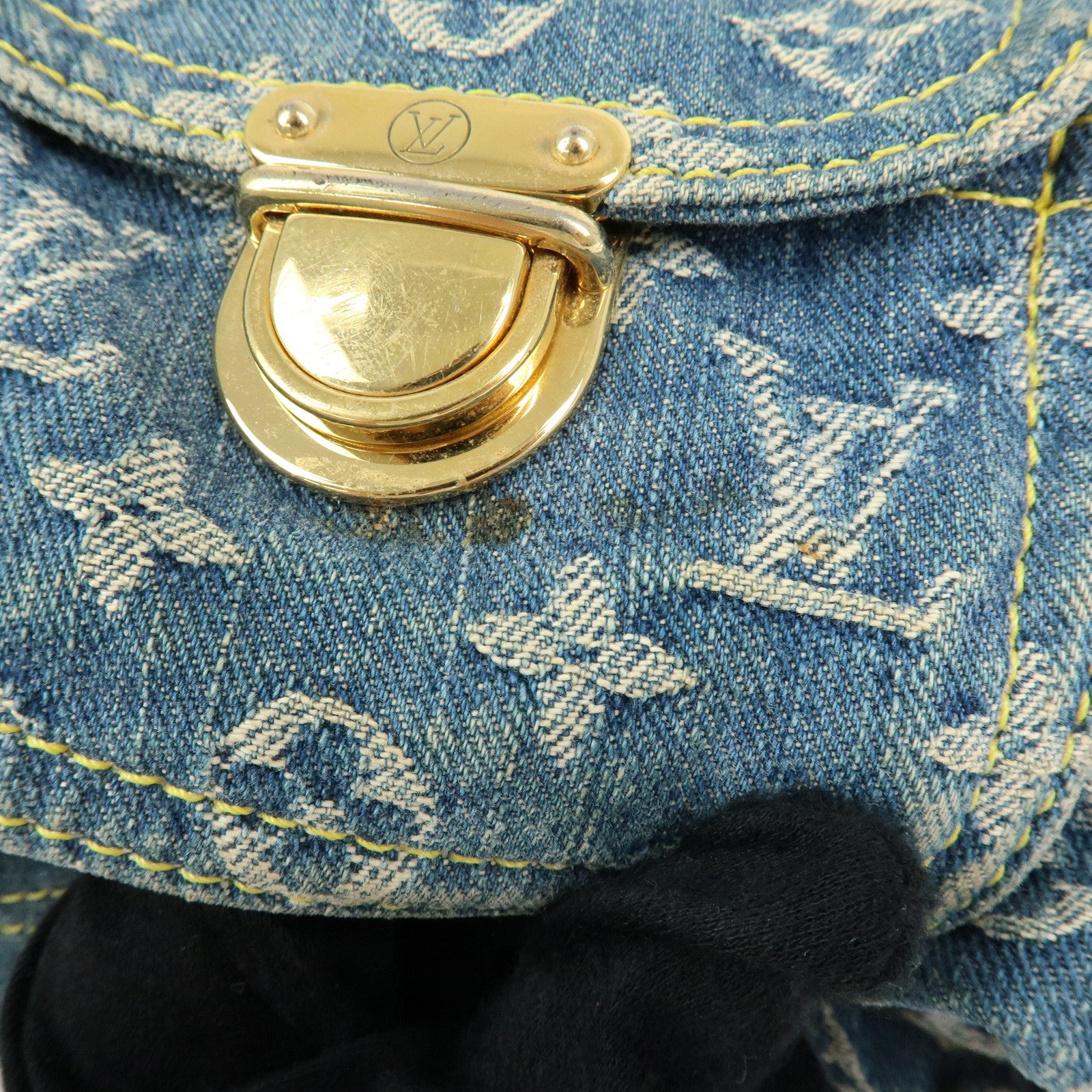 Louis Vuitton Monogram Denim Baggy GM Shoulder Bag Blue M95048