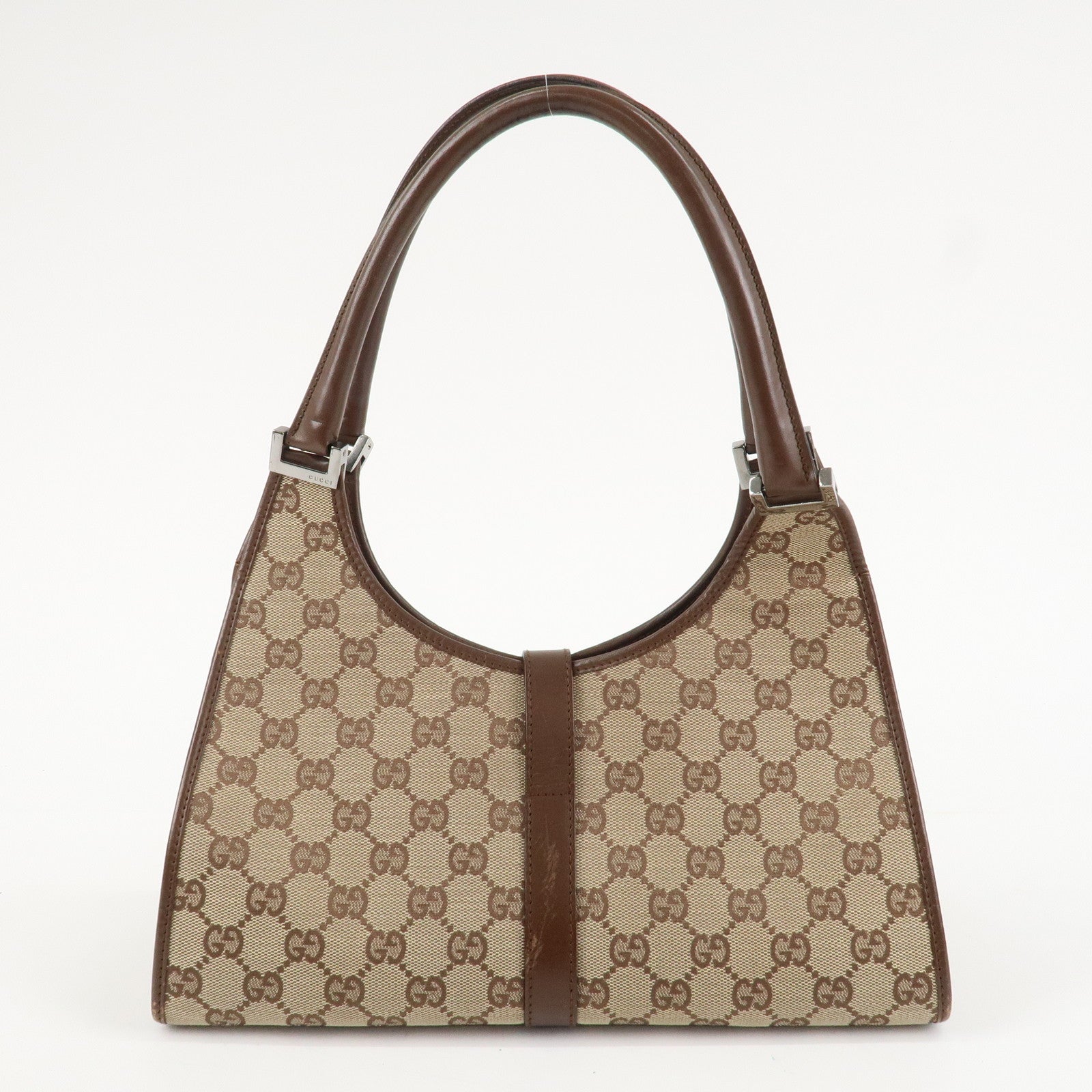 GUCCI Jackie Leather Shoulder Bag Hand Bag Black 002.1067 Used