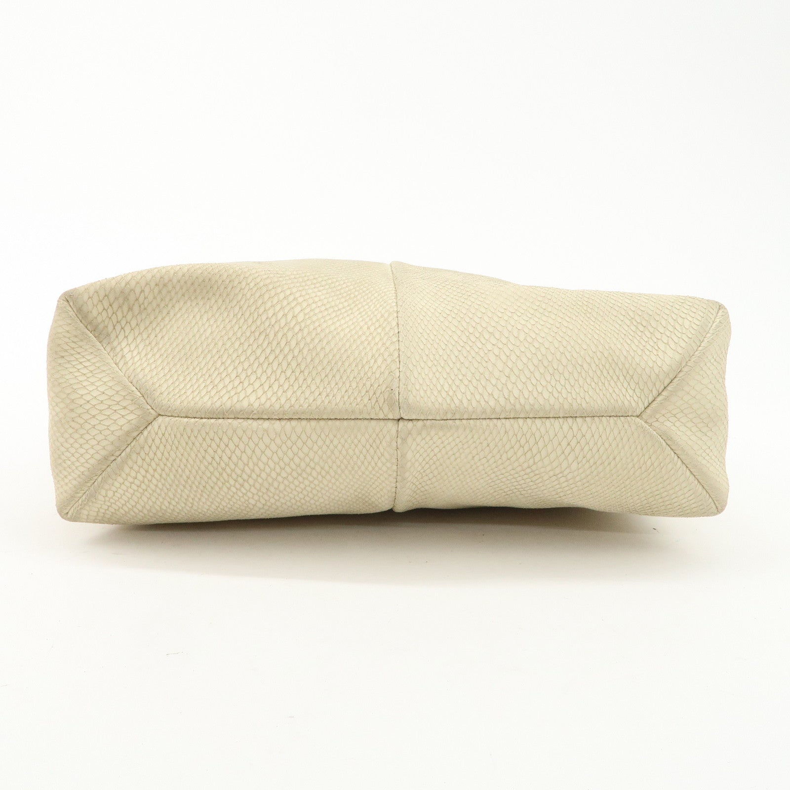 LOEWE Leather Shoulder Bag Hand Bag Ivory Gold Hardware