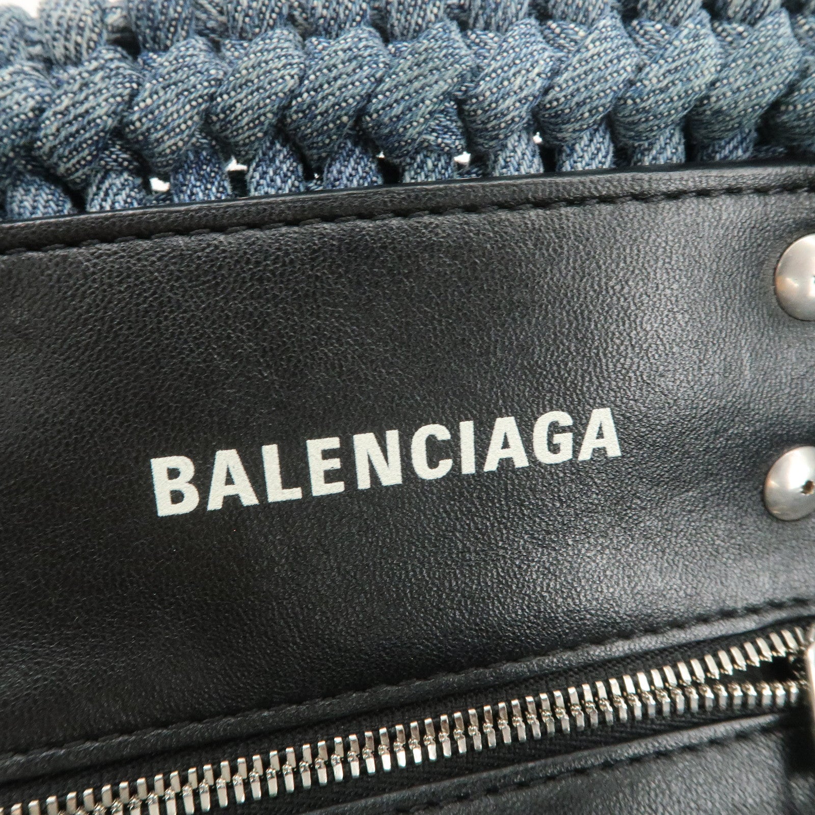 BALENCIAGA BISTRO XS 2WAY Bag Hand Bag Denim Blue 671342