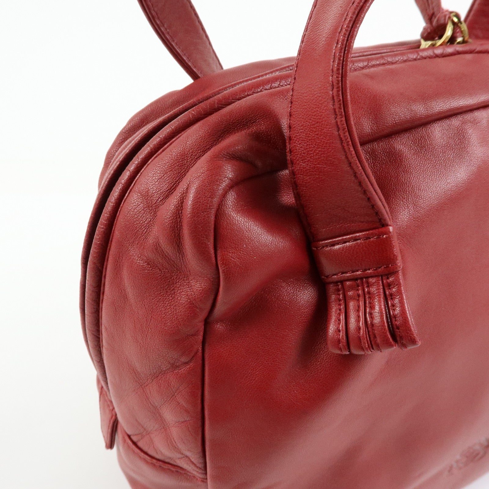 LOEWE Anagram Nappa Leather Hand Bag Shoulder Bag Red