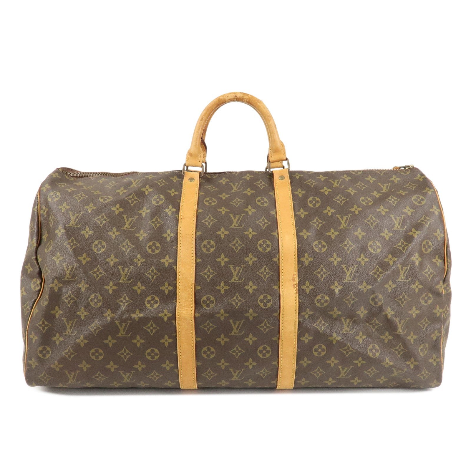 Louis Vuitton Monogram Keep All 60 Boston Bag Brown M41422 Used