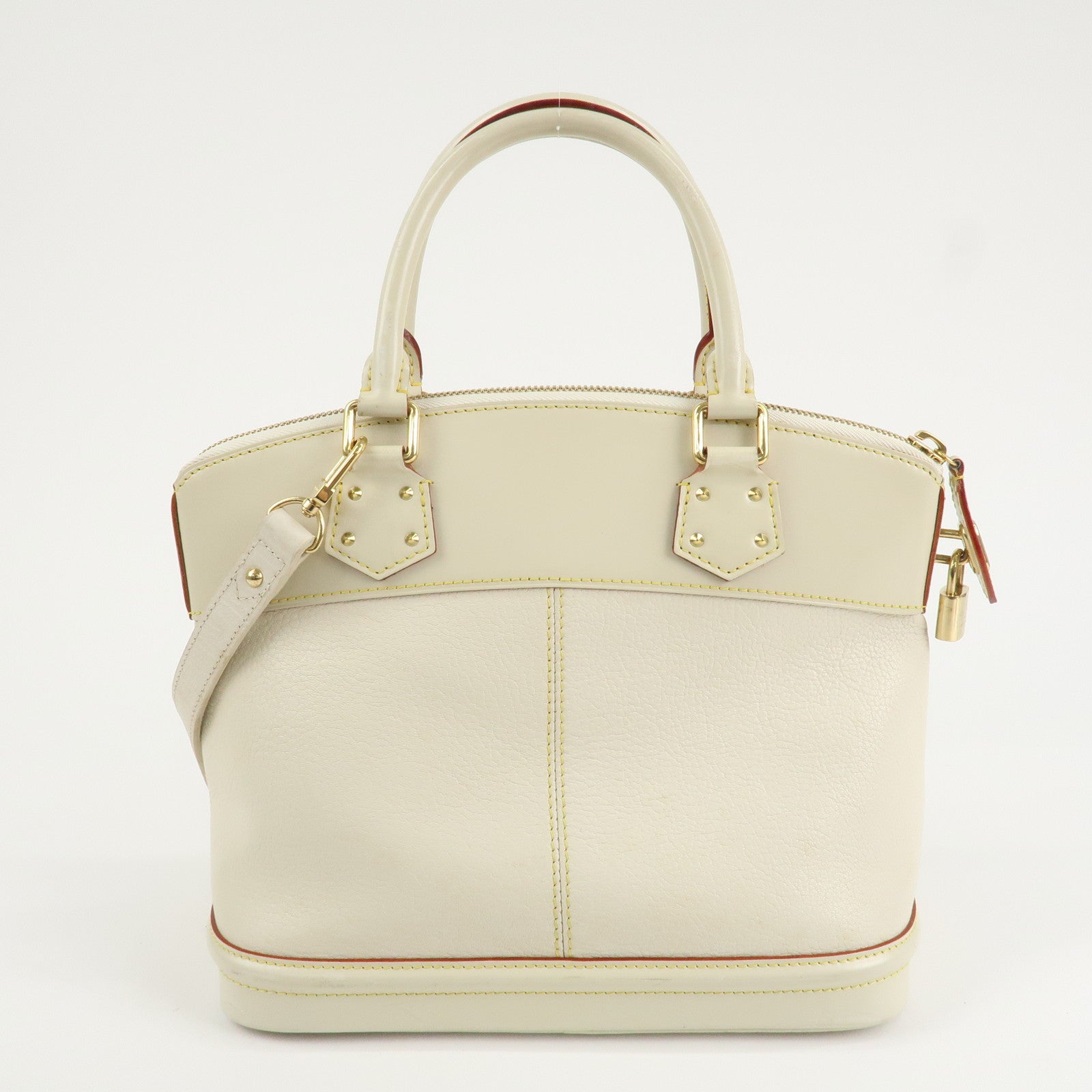 Louis Vuitton Suhari Lockit PM 2Way Hand Shoulder Bag Blanc M91887 Used