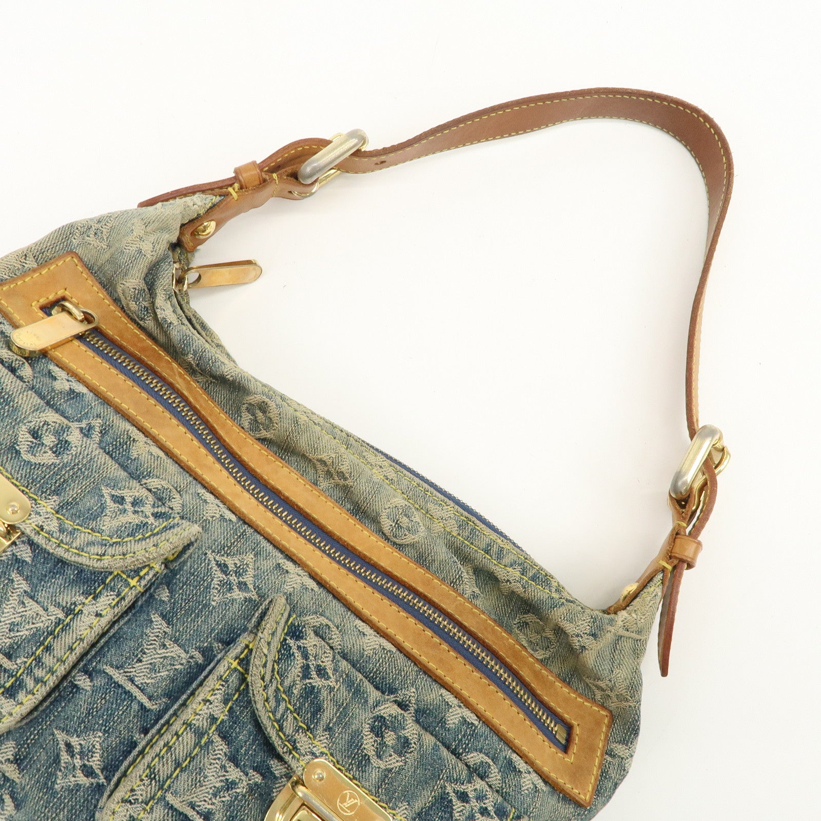 Louis Vuitton Monogram Denim Baggy PM 2Way Bag Shoulder Bag M95049