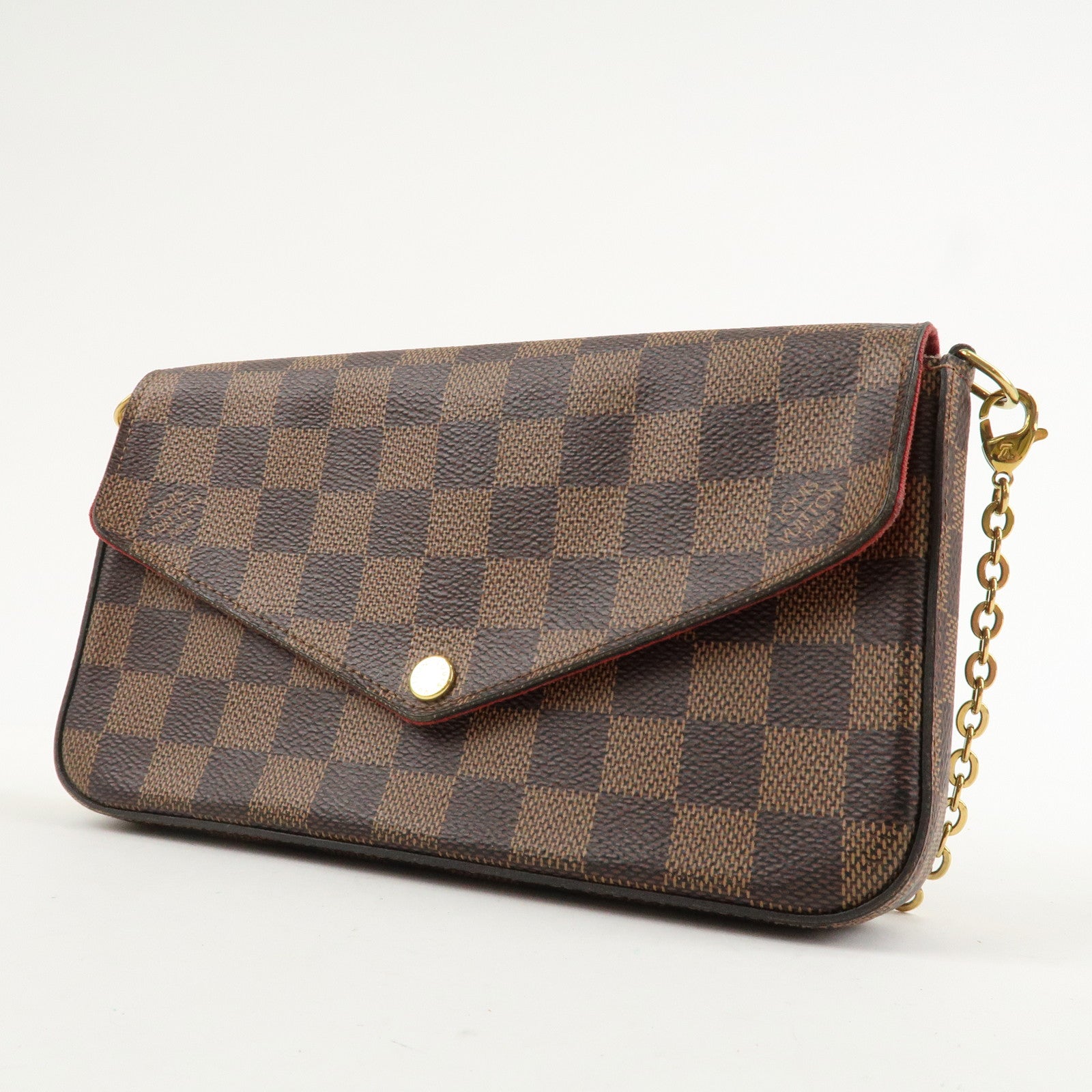 Louis Vuitton Damier Pochette Felicie Shoulder Bag Brown N40492 Used