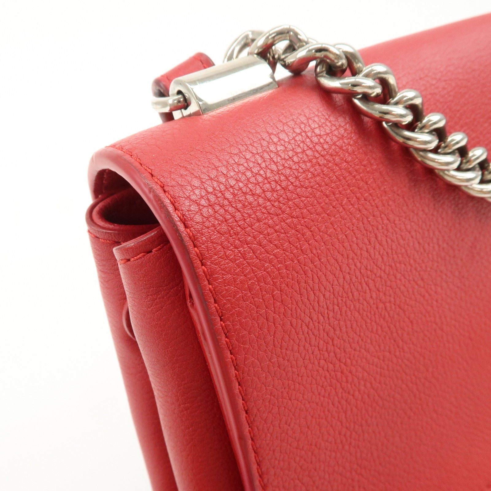 Louis Vuitton Calf Leather My Lockme BB 2Way Hand Bag Ruby M51419