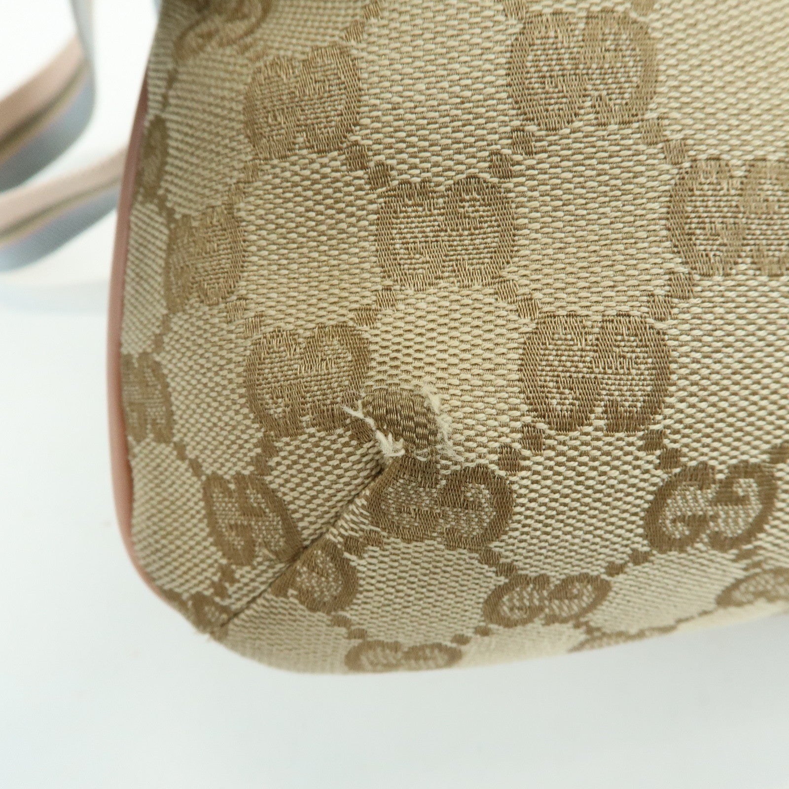 GUCCI Sherry GG Canvas Leather Shoulder Bag Crossbody Bag 189749
