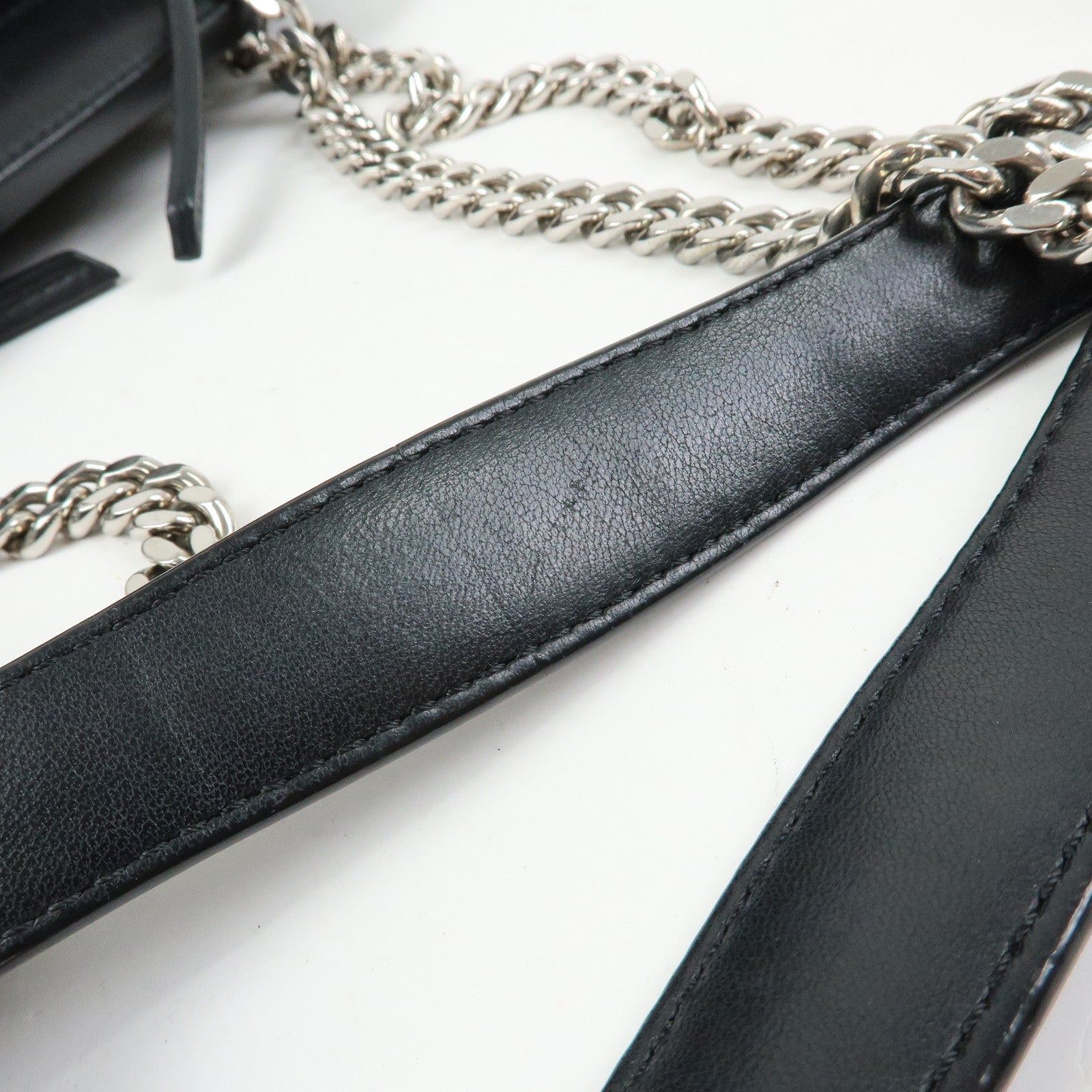 FENDI Dotcom Leather 2Way Bag Hand Bag Shoulder Bag Black 8BN299