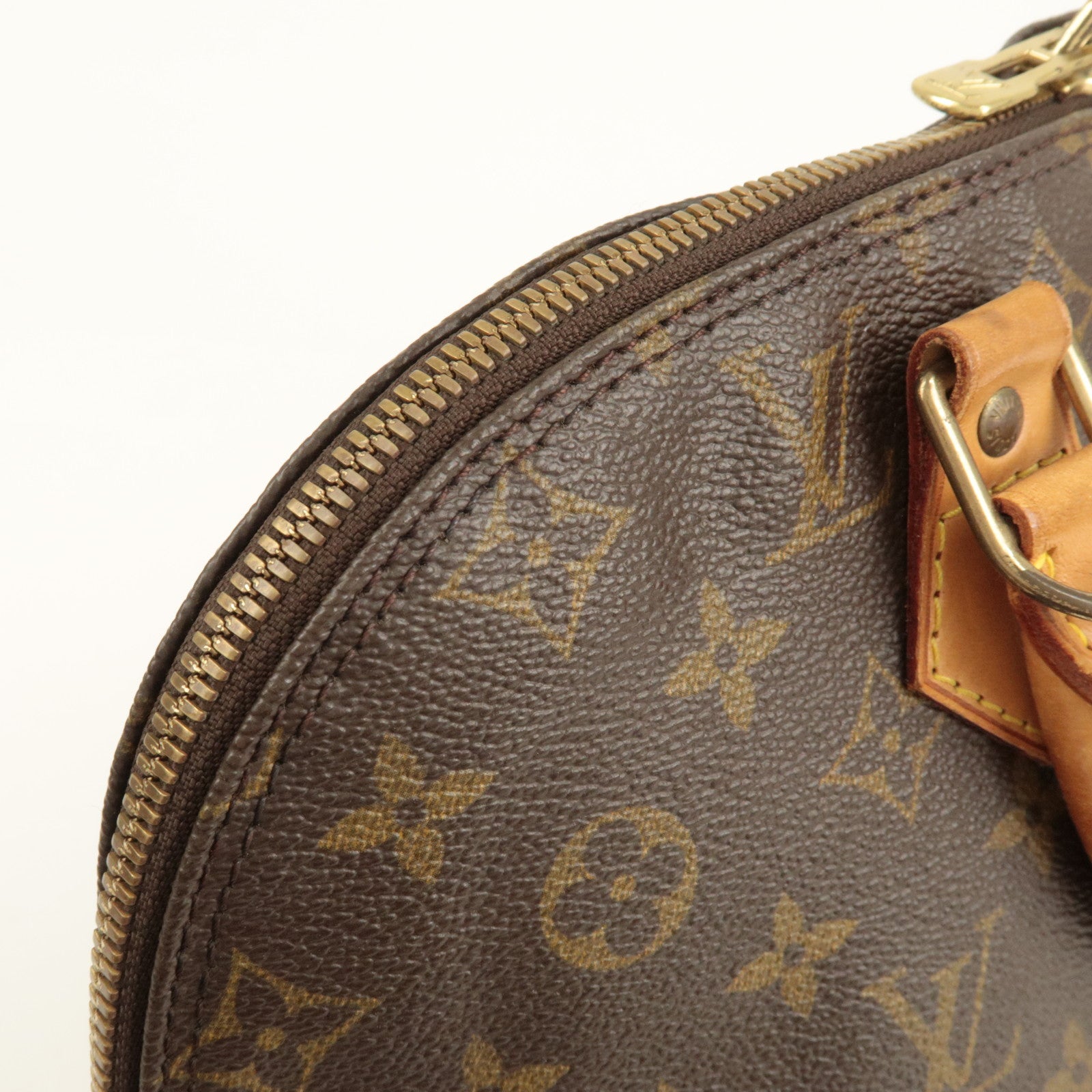 Louis Vuitton Monogram Alma Hand Bag Brown M51130 Used