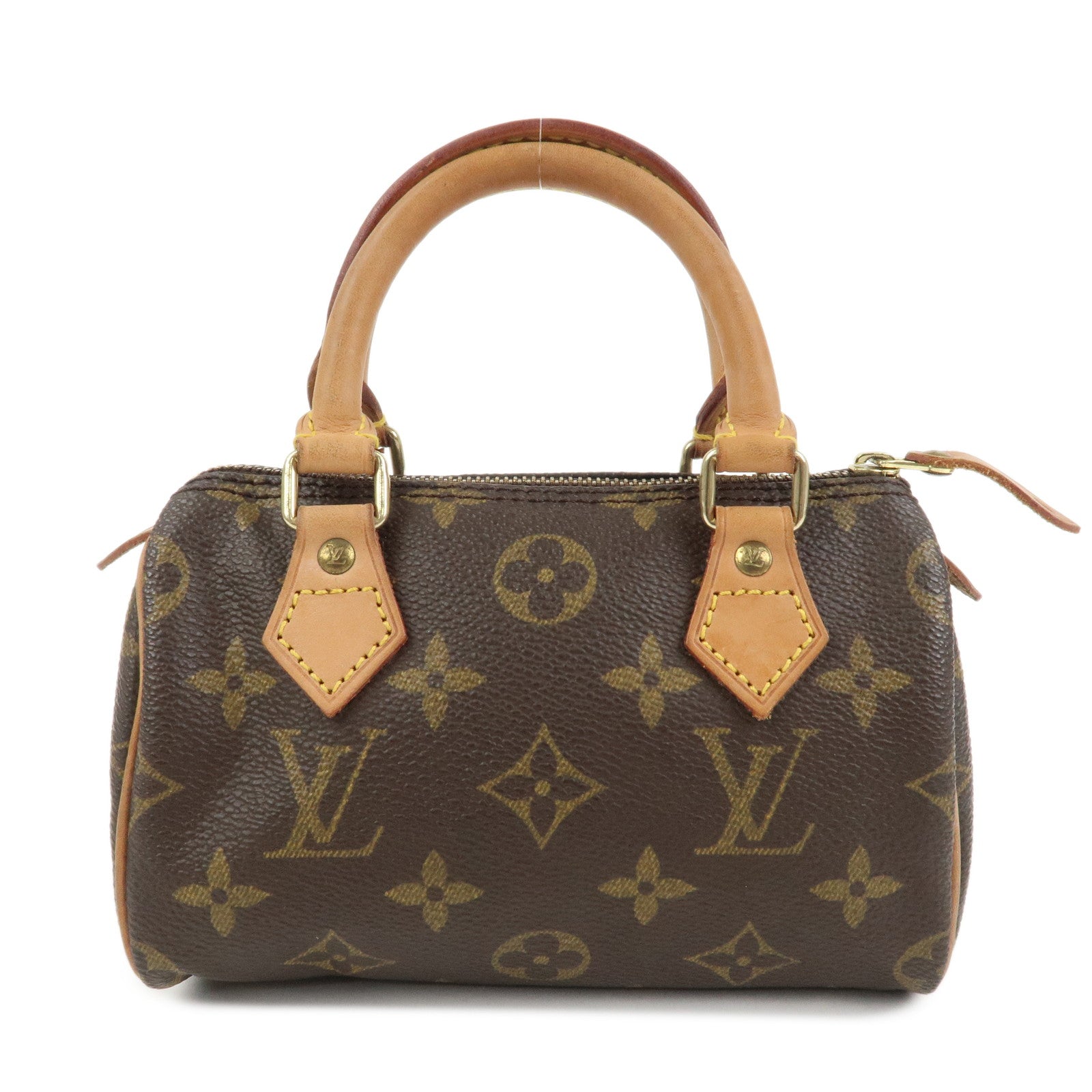 Louis Vuitton Monogram Mini Speedy Hand Bag Brown M41534