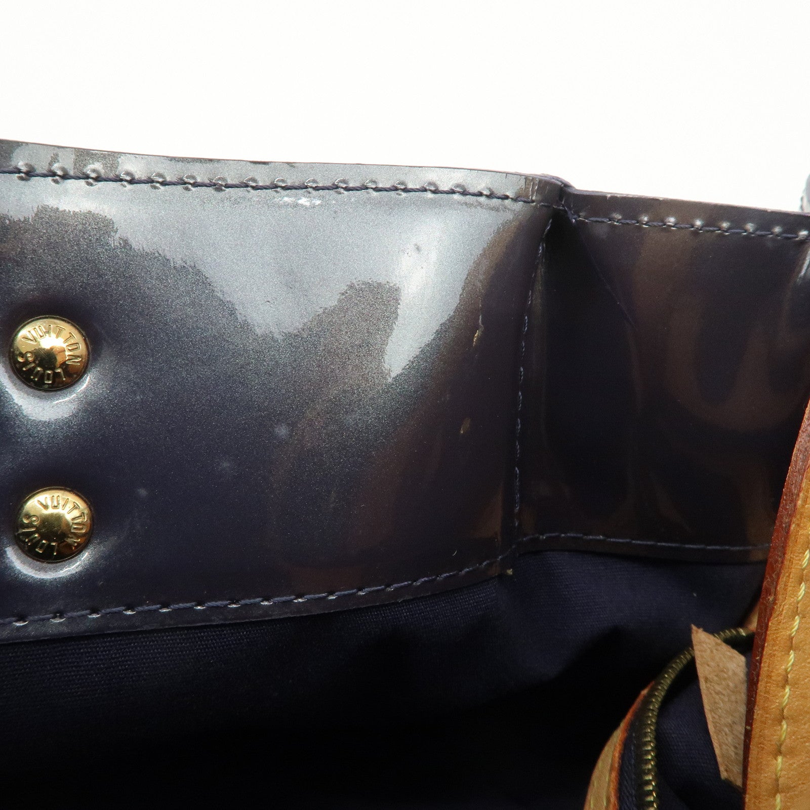 Louis Vuitton Monogram Vernis Lead PM Hand Bag Indigo M91335