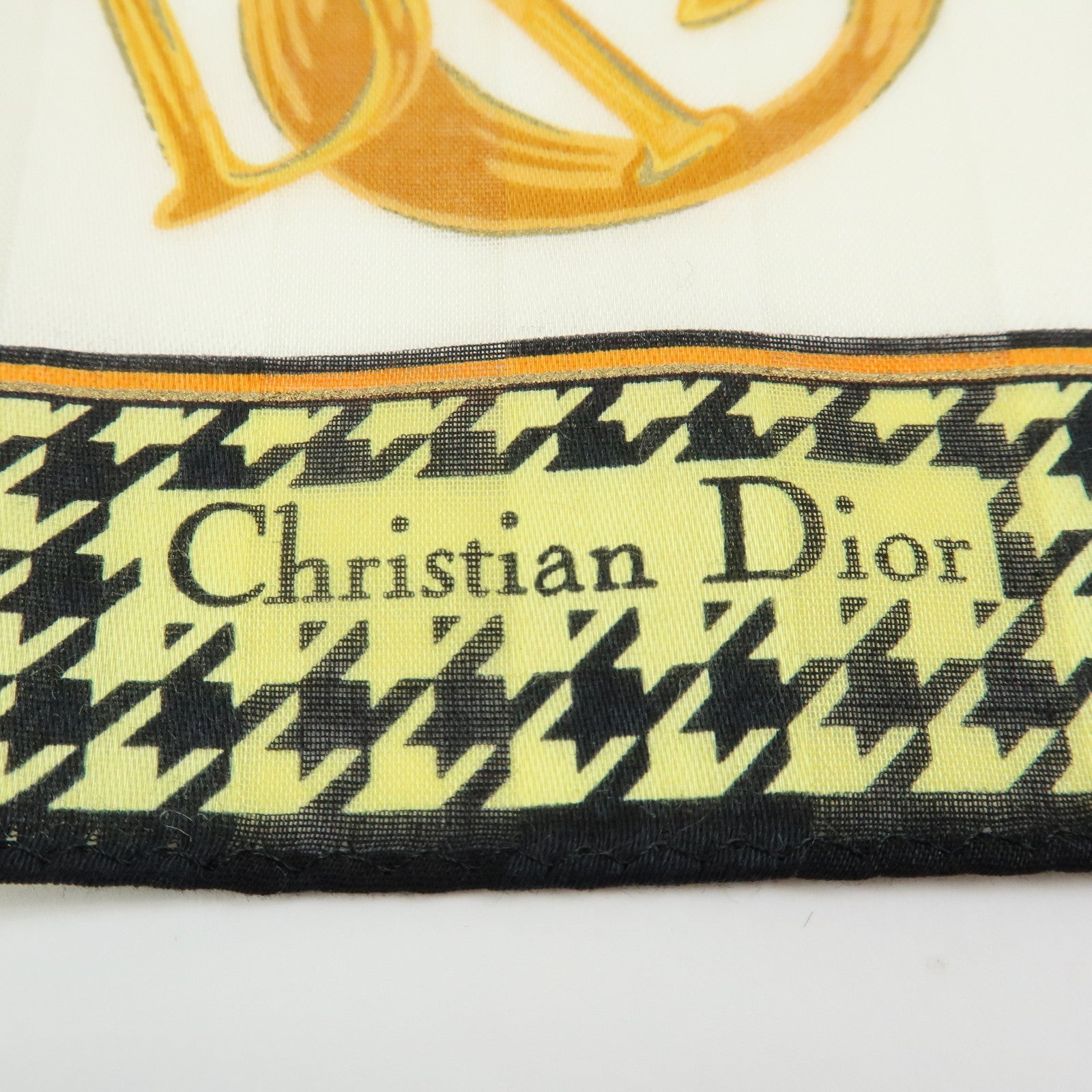 Christian Dior Set of 3 Cotton 100% Handkerchief Blue Yellow Navy