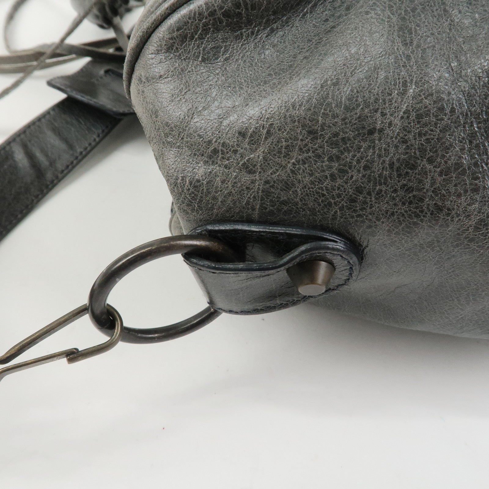 BALENCIAGA The Twiggy Leather 2Way Bag Shoulder Bag Gray 128523