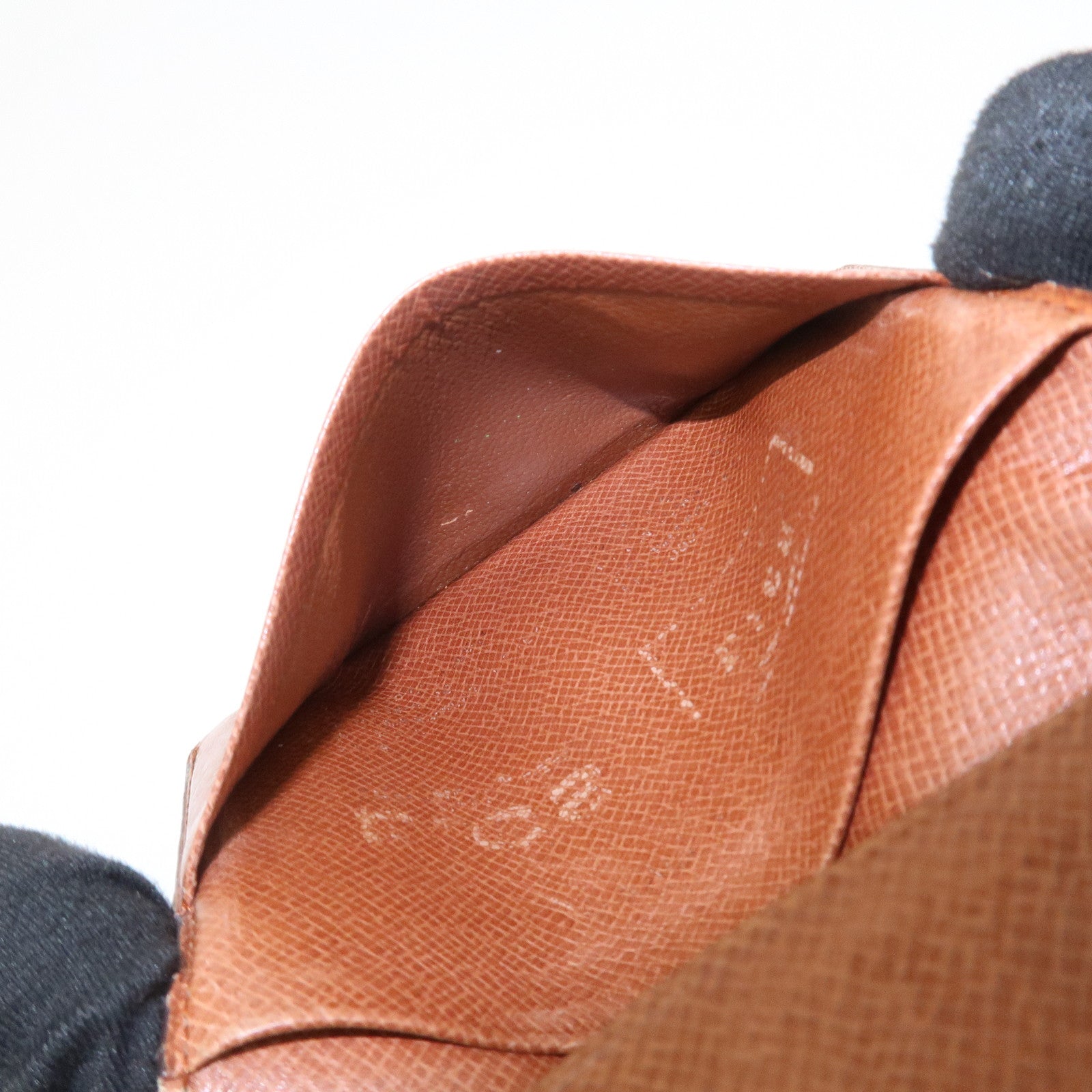 Louis Vuitton Monogram Canvas Leather Card Case Card Holder Brown