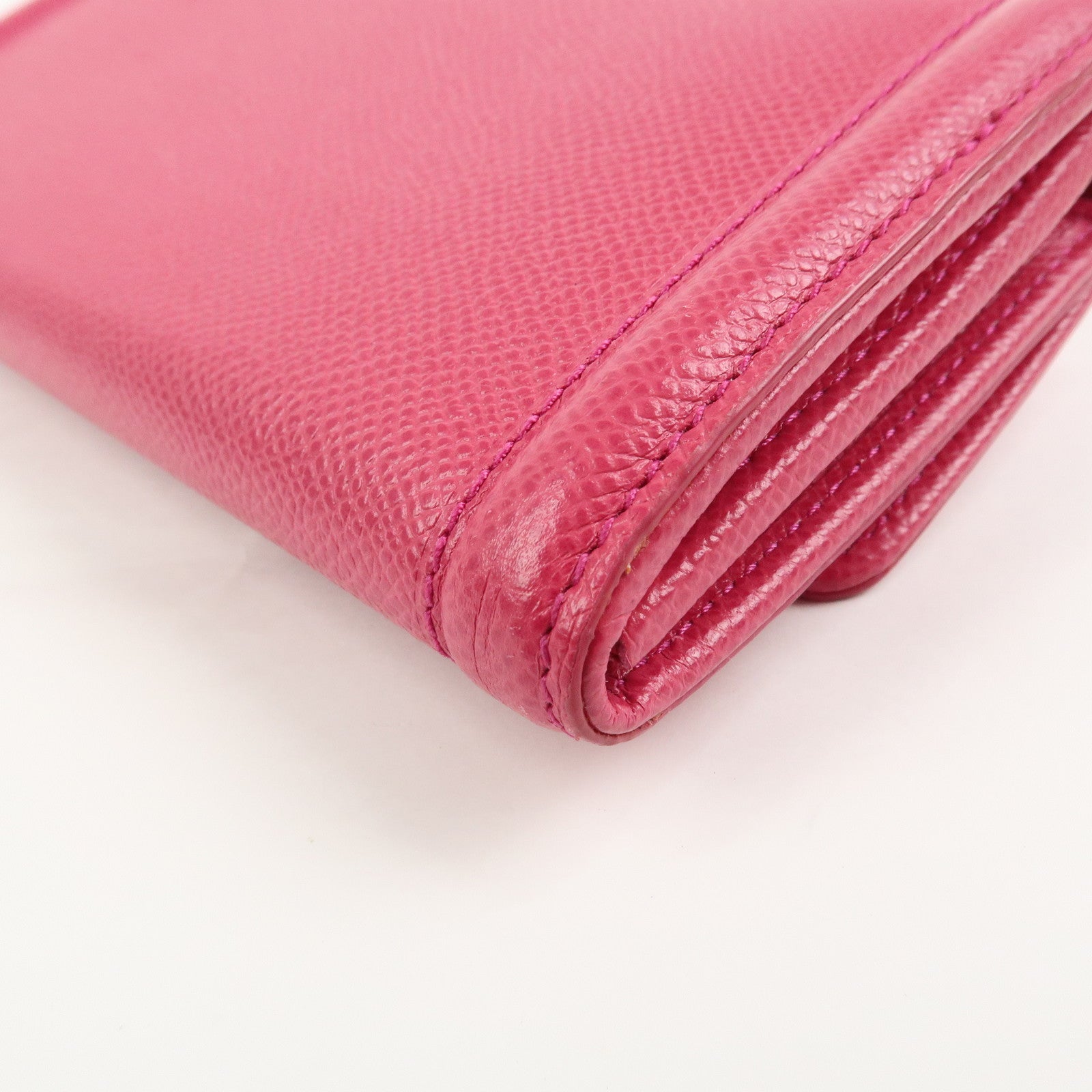 Ferragamo Vara Ribbon Logo Leather Long Wallet Pink
