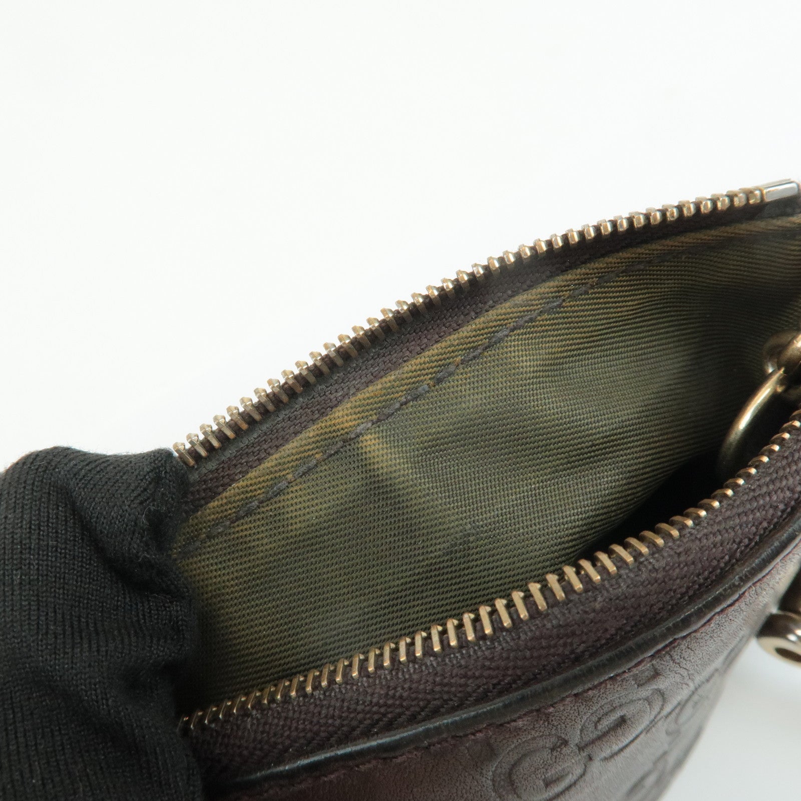 GUCCI Set of 2 Guccissima Leather Canvas Coin Case 233183/131988 Used